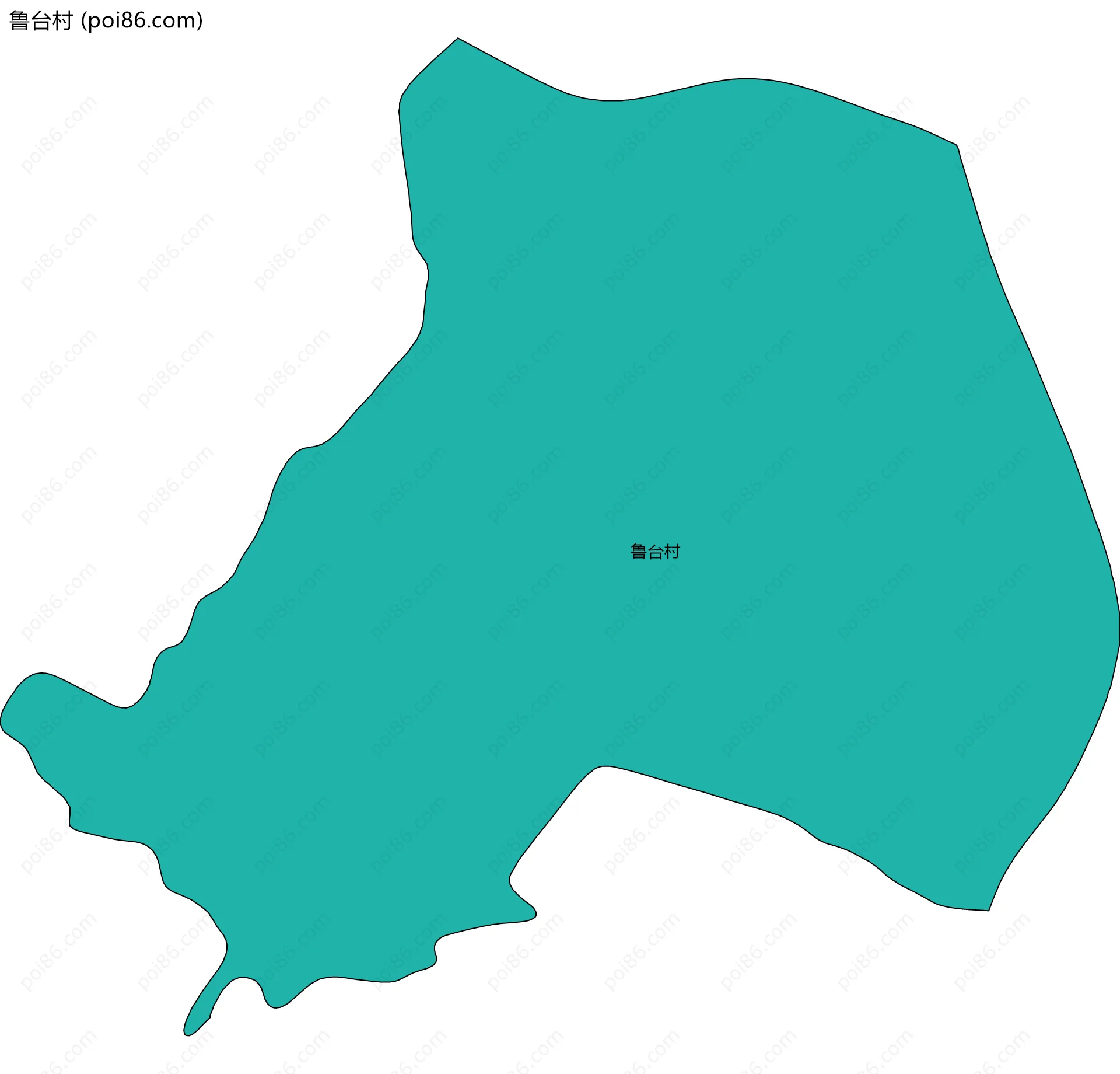 鲁台村边界地图