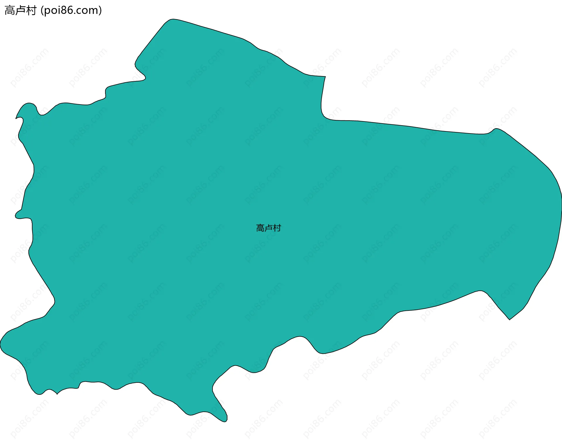 高卢村边界地图