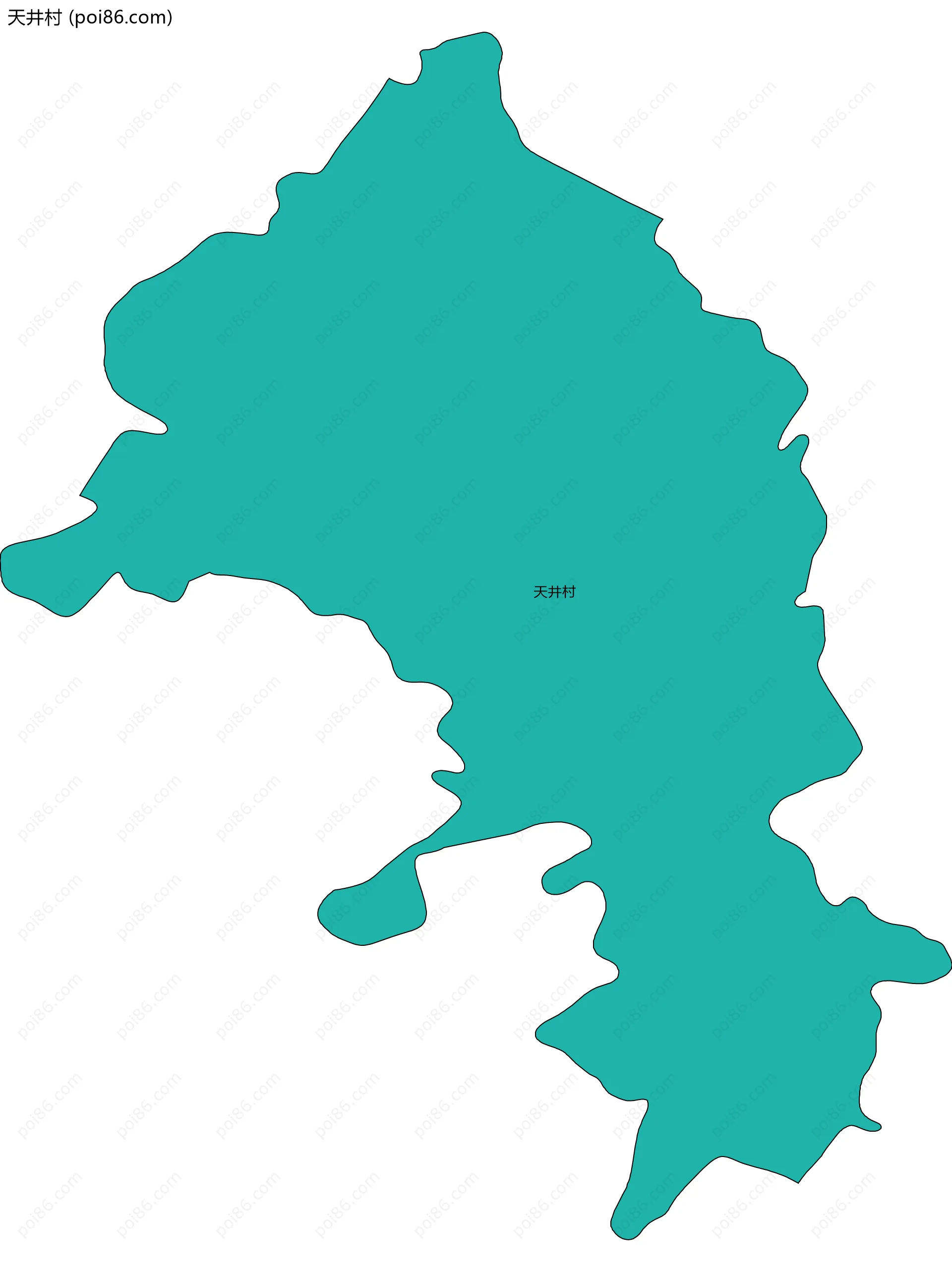 天井村边界地图