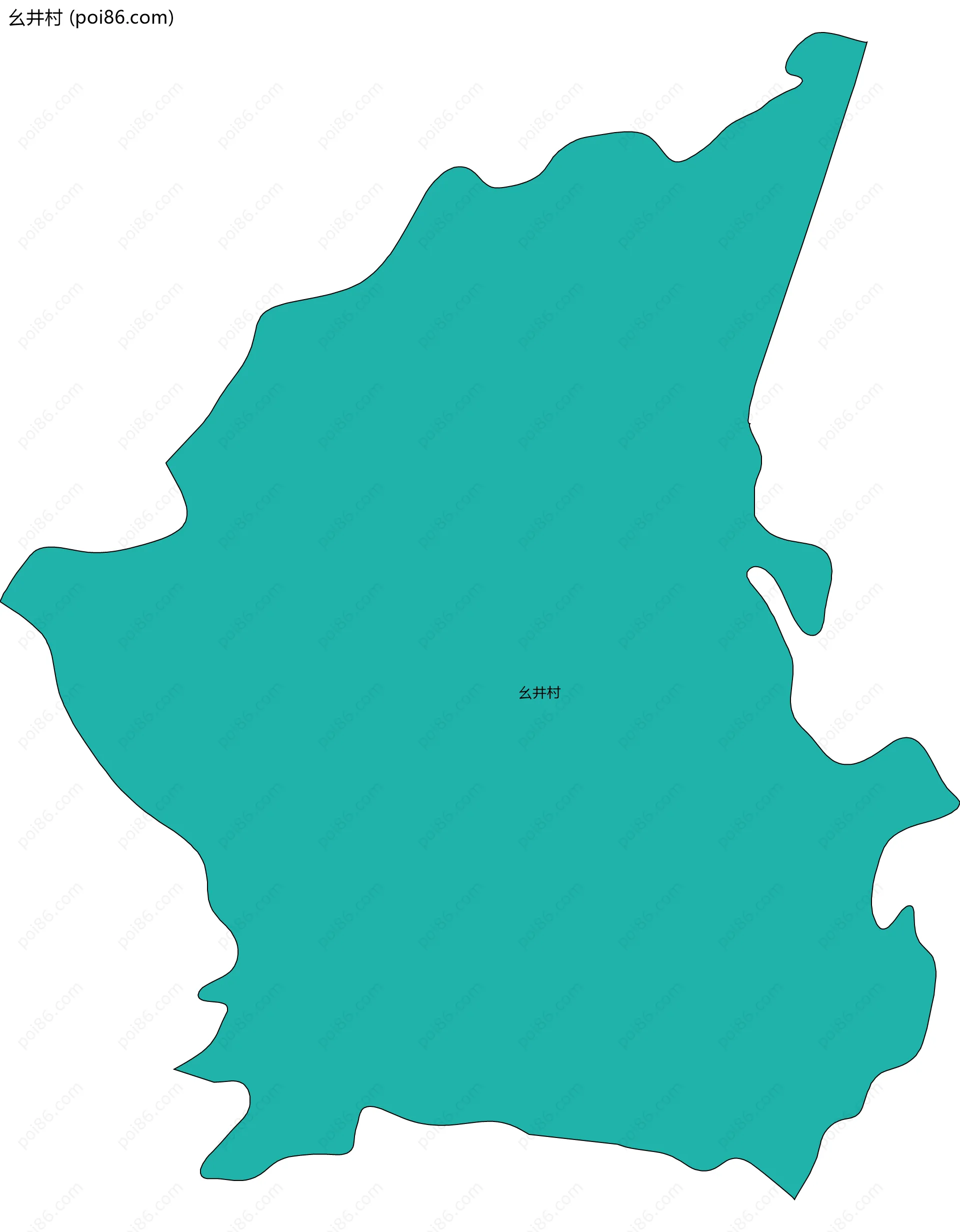 幺井村边界地图