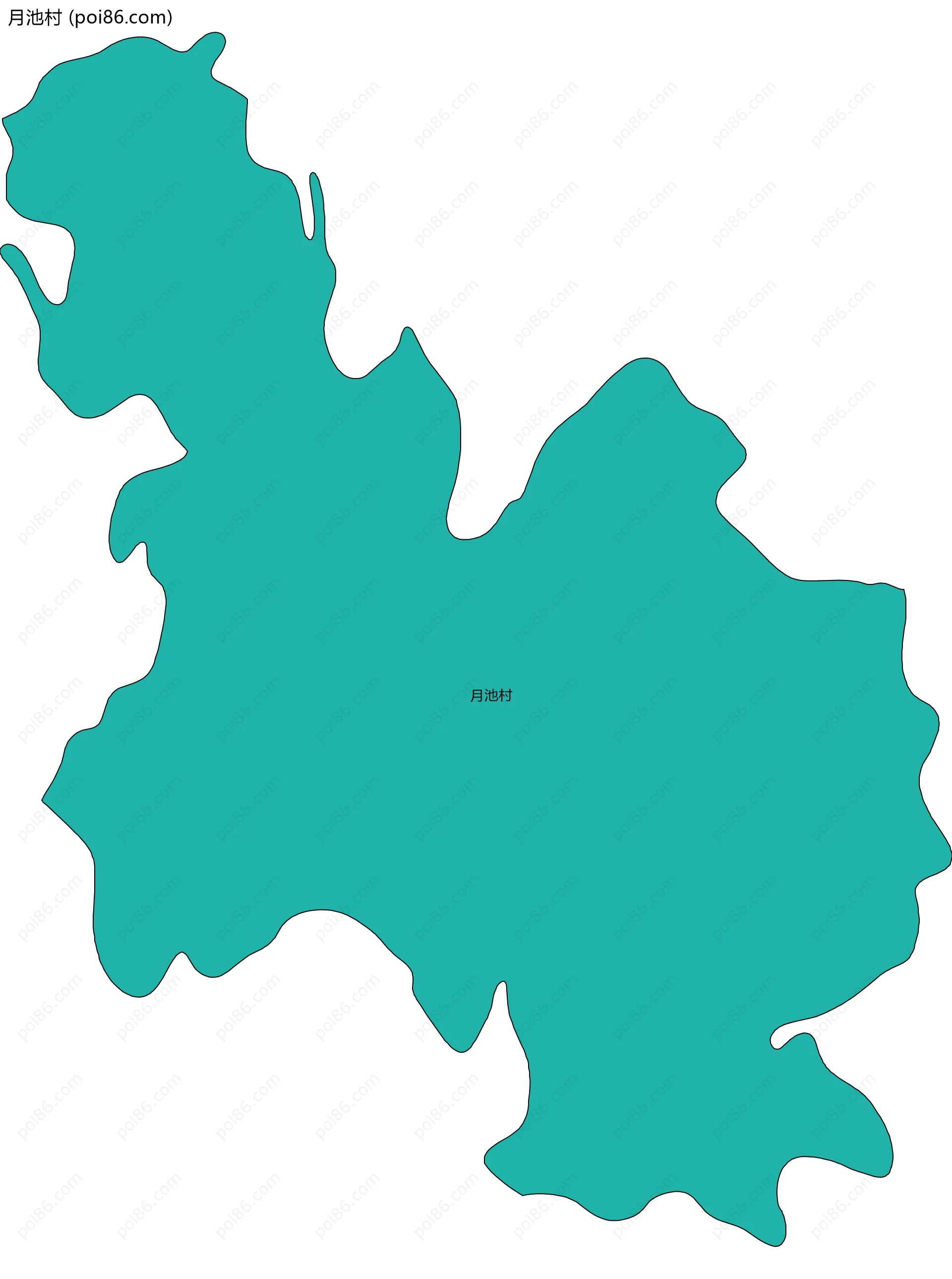 月池村边界地图