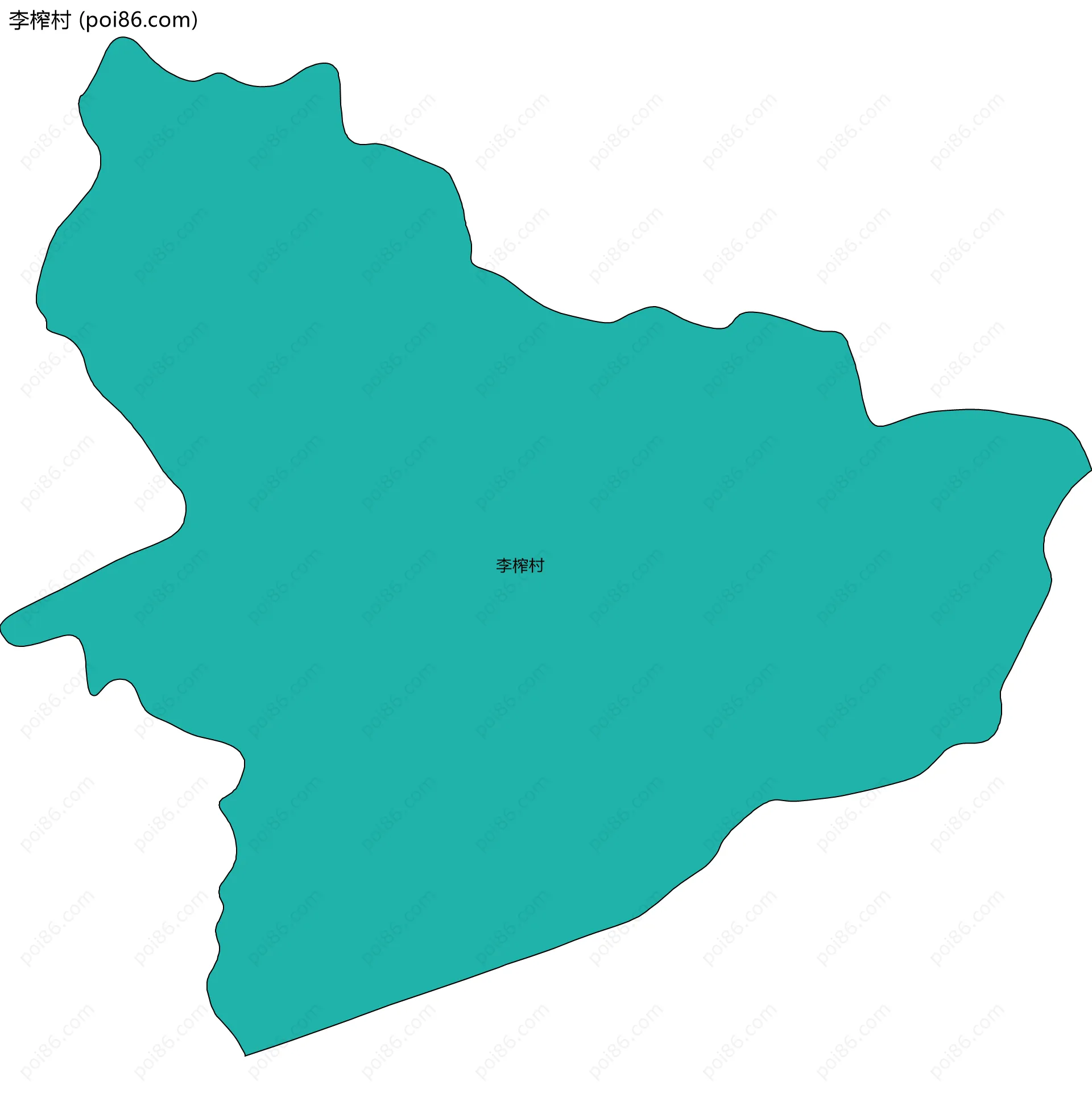 李榨村边界地图