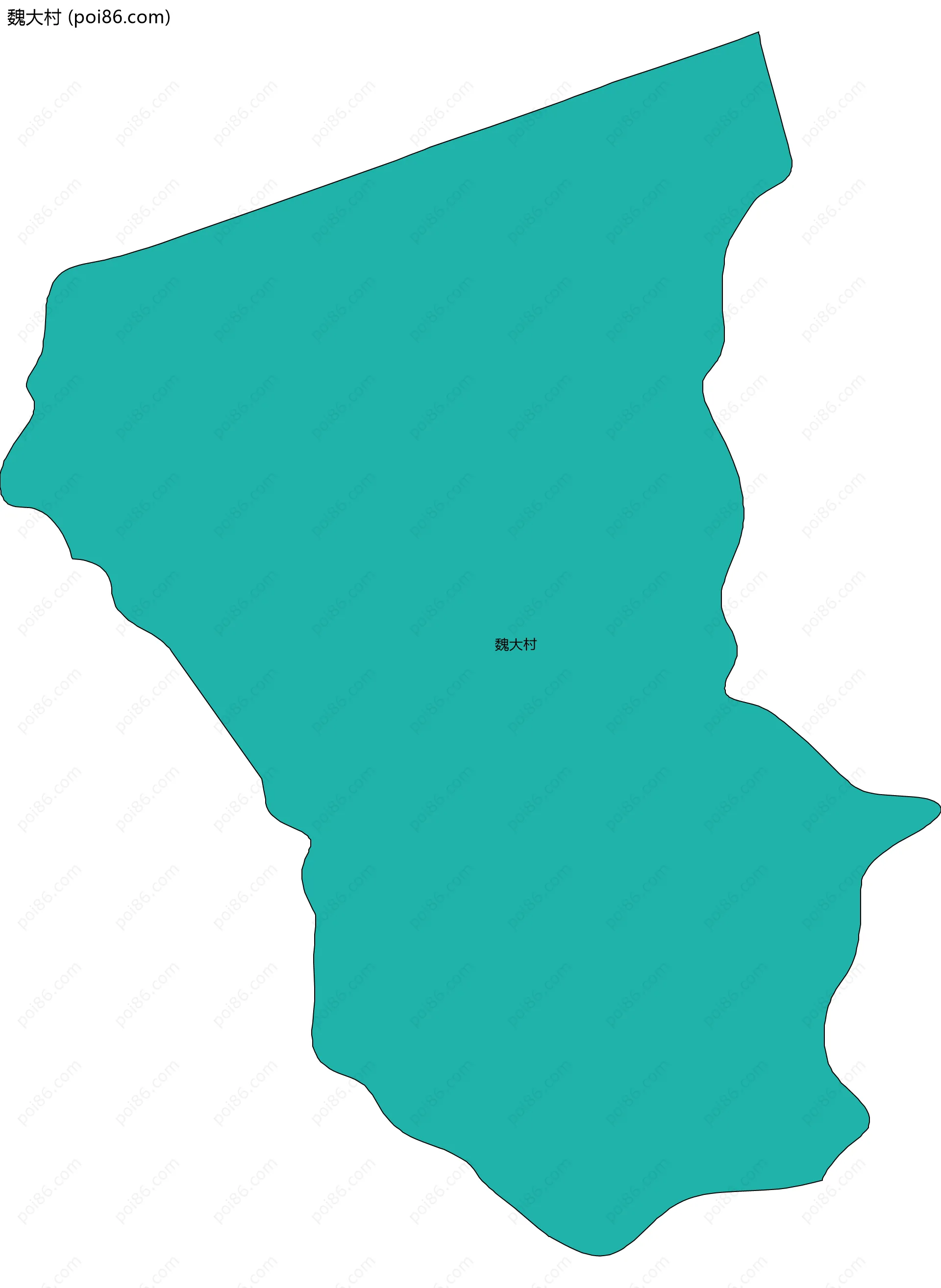 魏大村边界地图