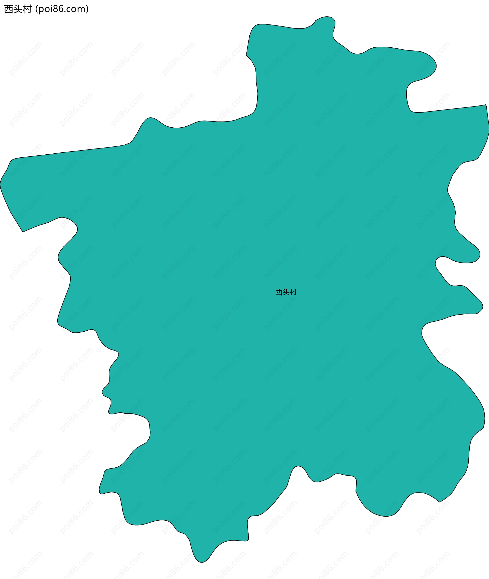 西头村边界地图