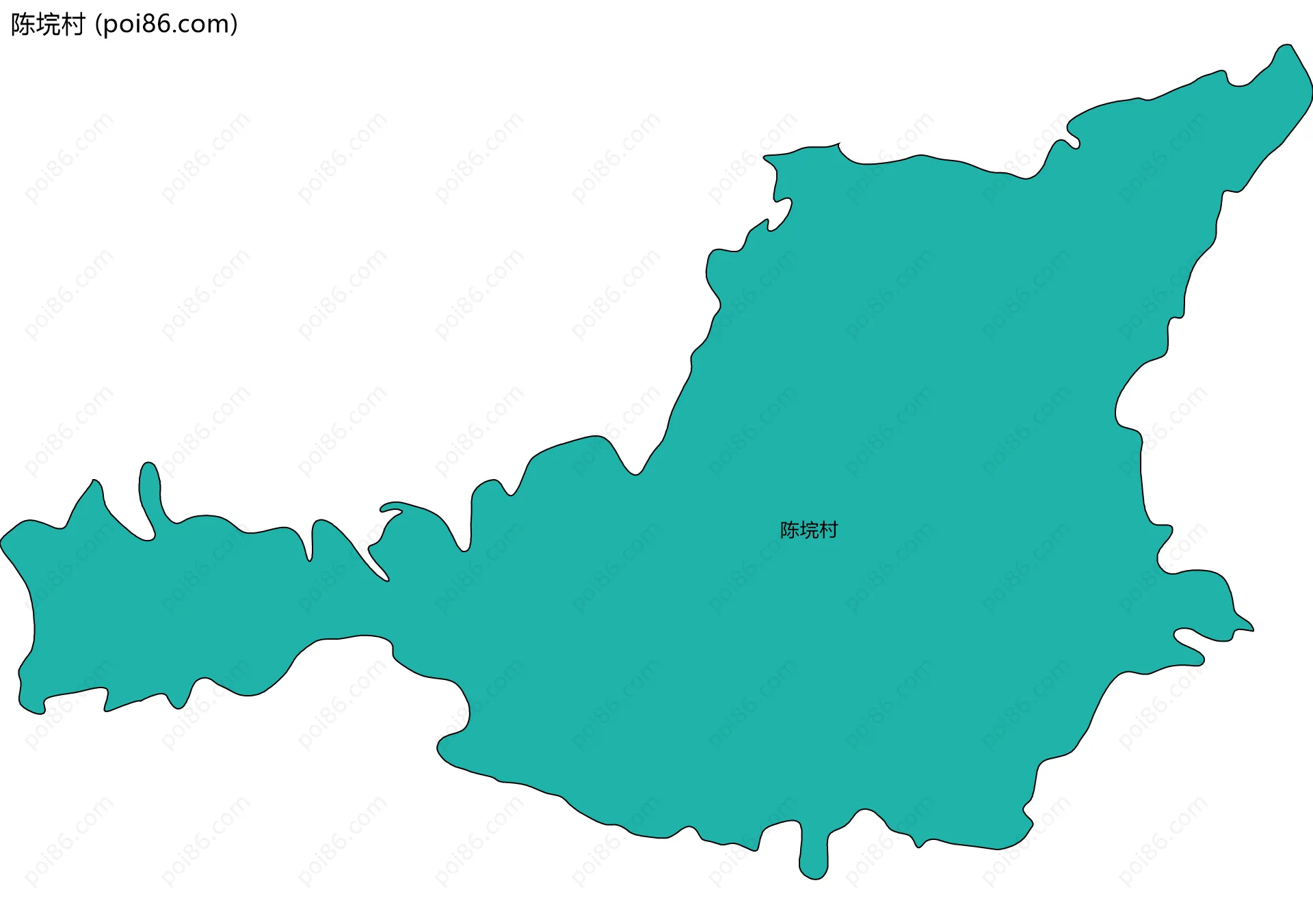 陈垸村边界地图