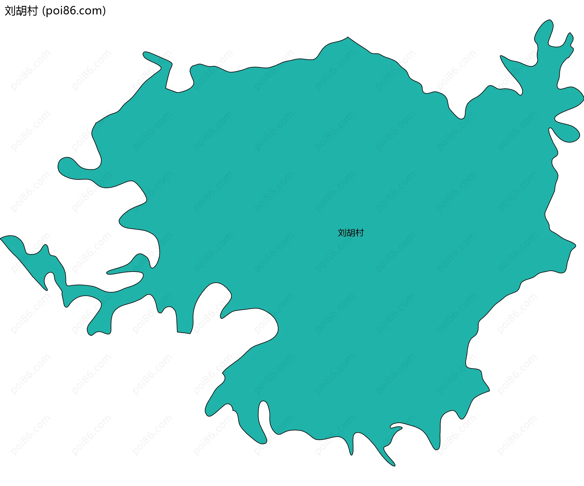 刘胡村边界地图