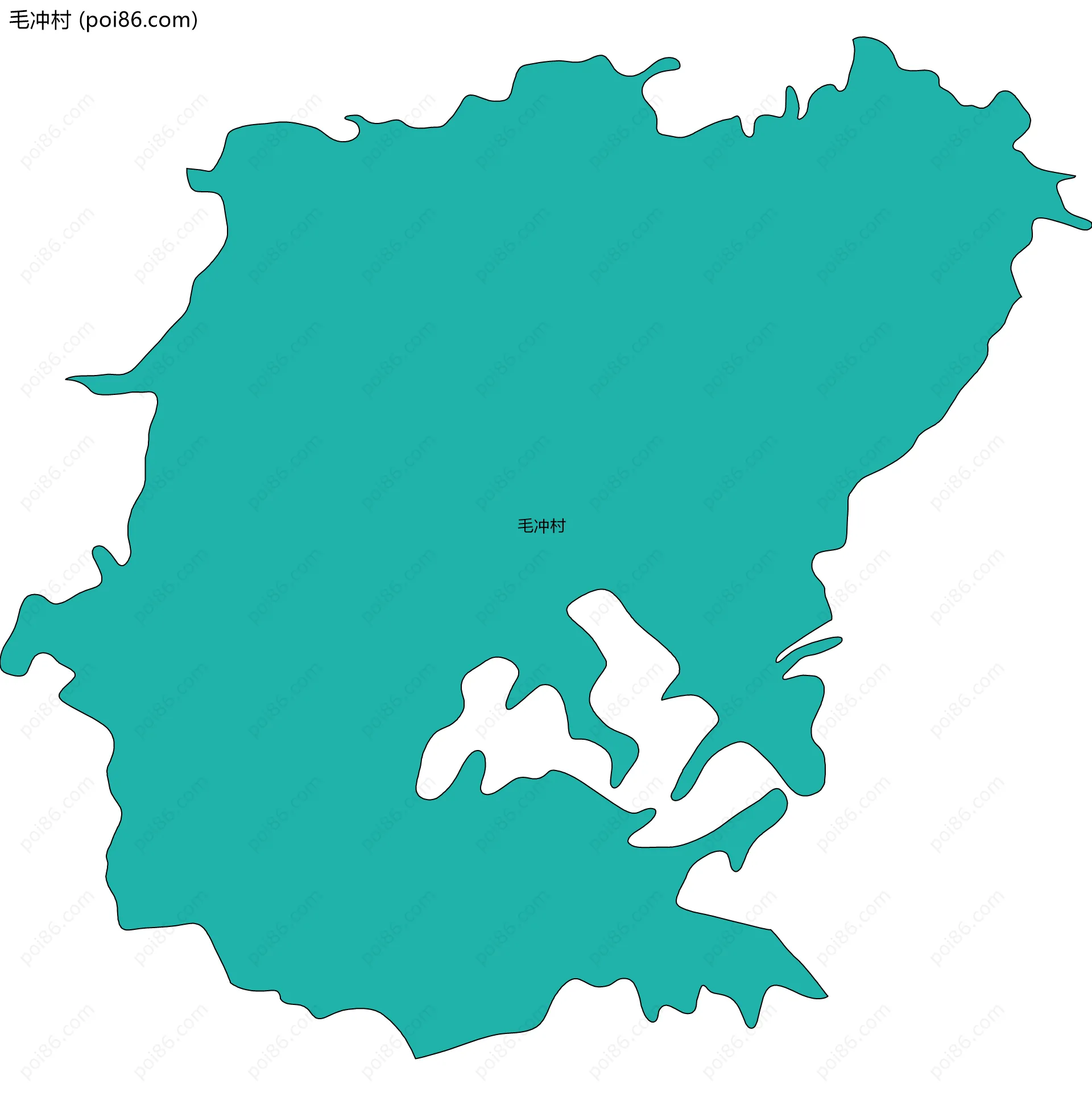 毛冲村边界地图