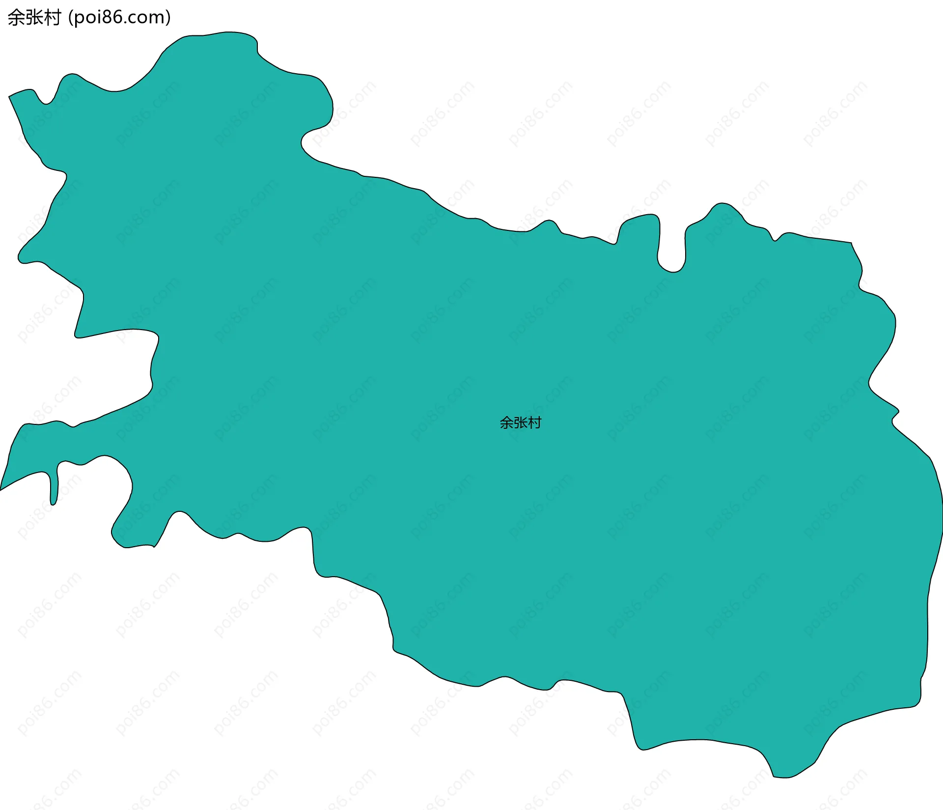 余张村边界地图