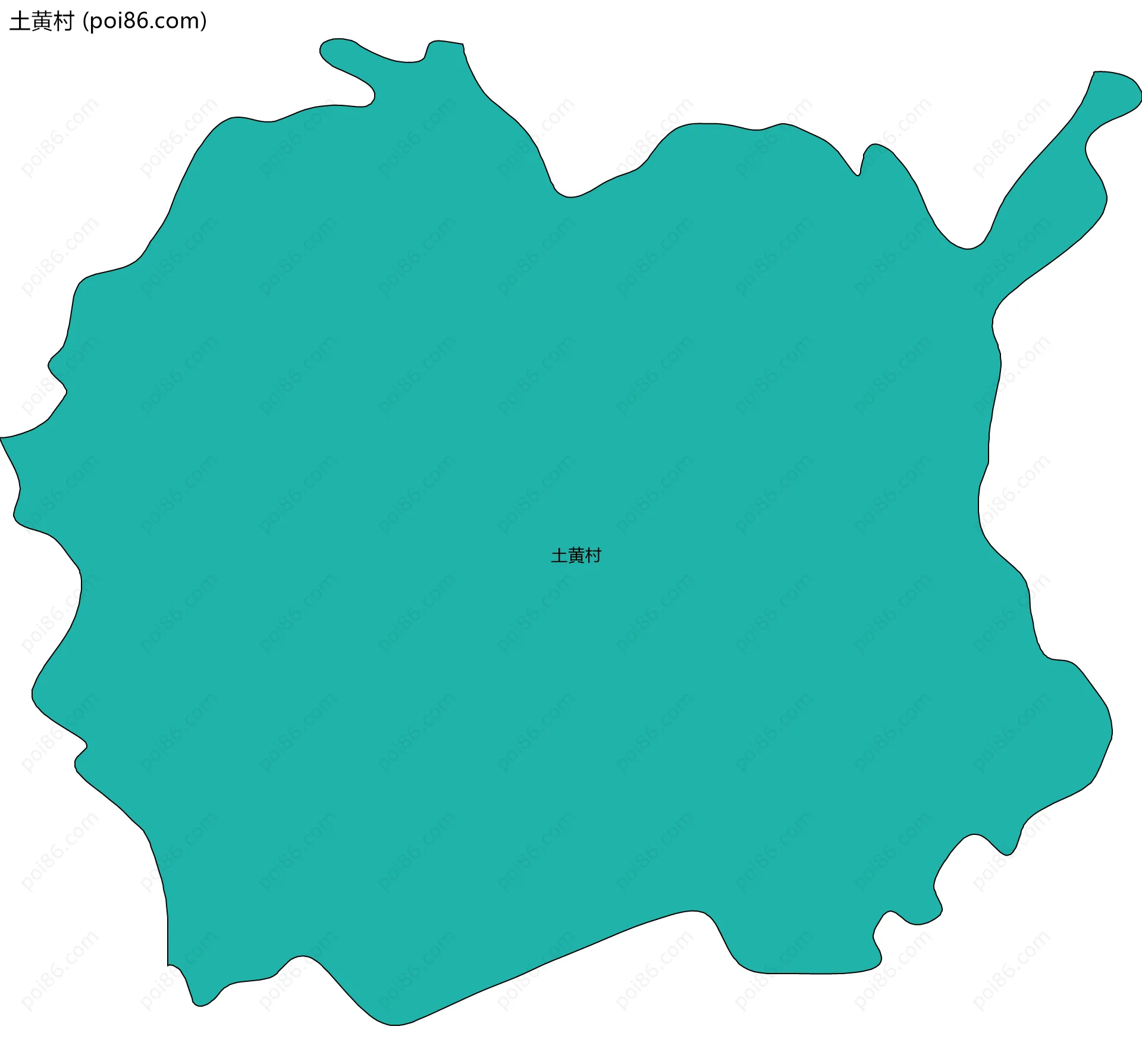 土黄村边界地图