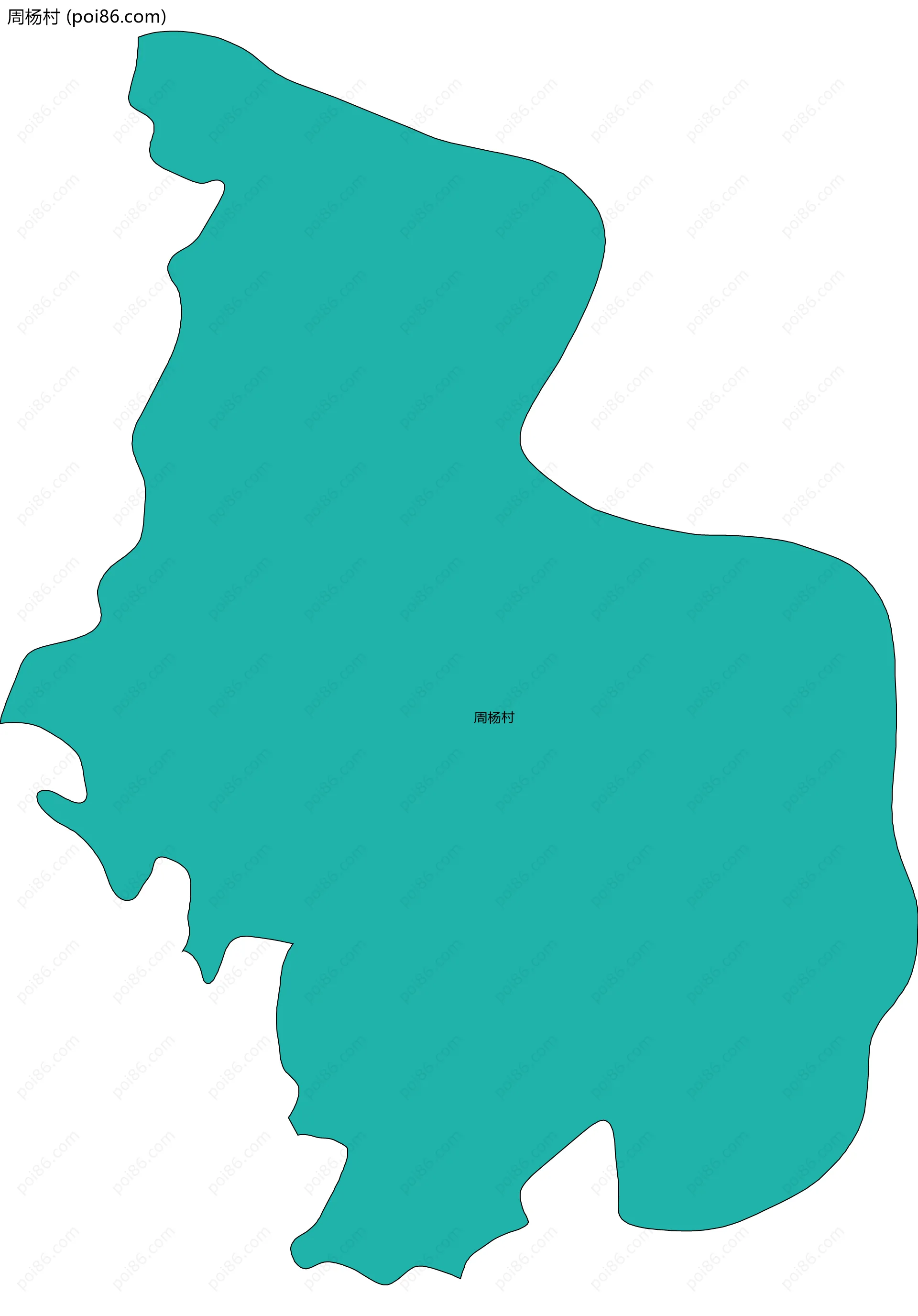 周杨村边界地图