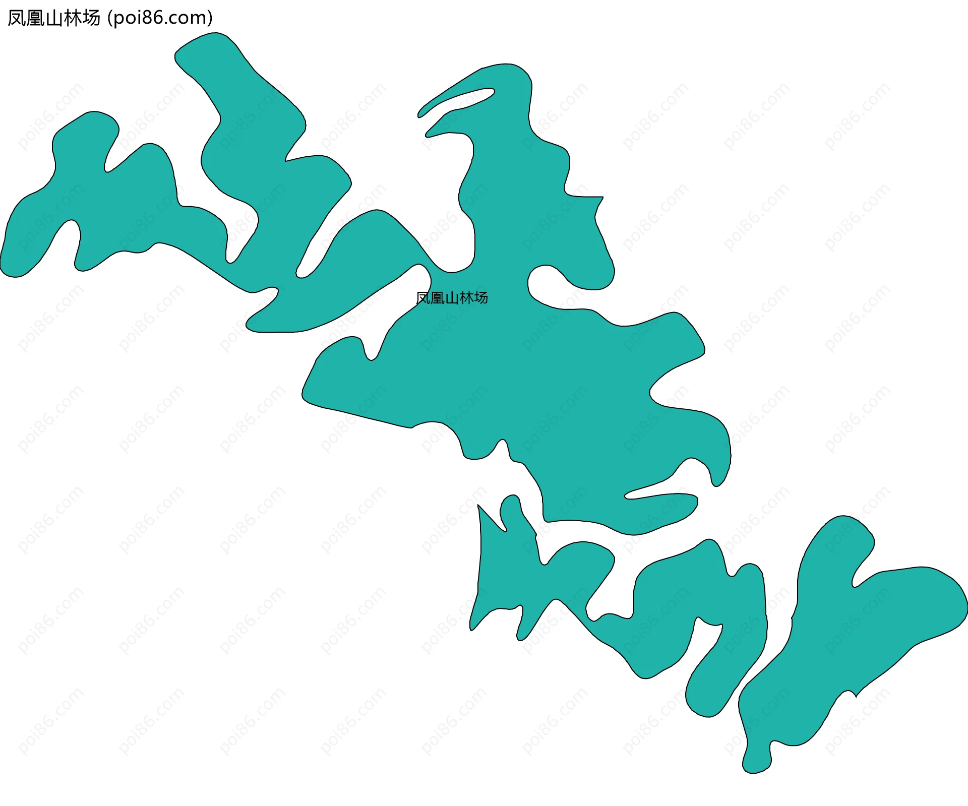 凤凰山林场边界地图