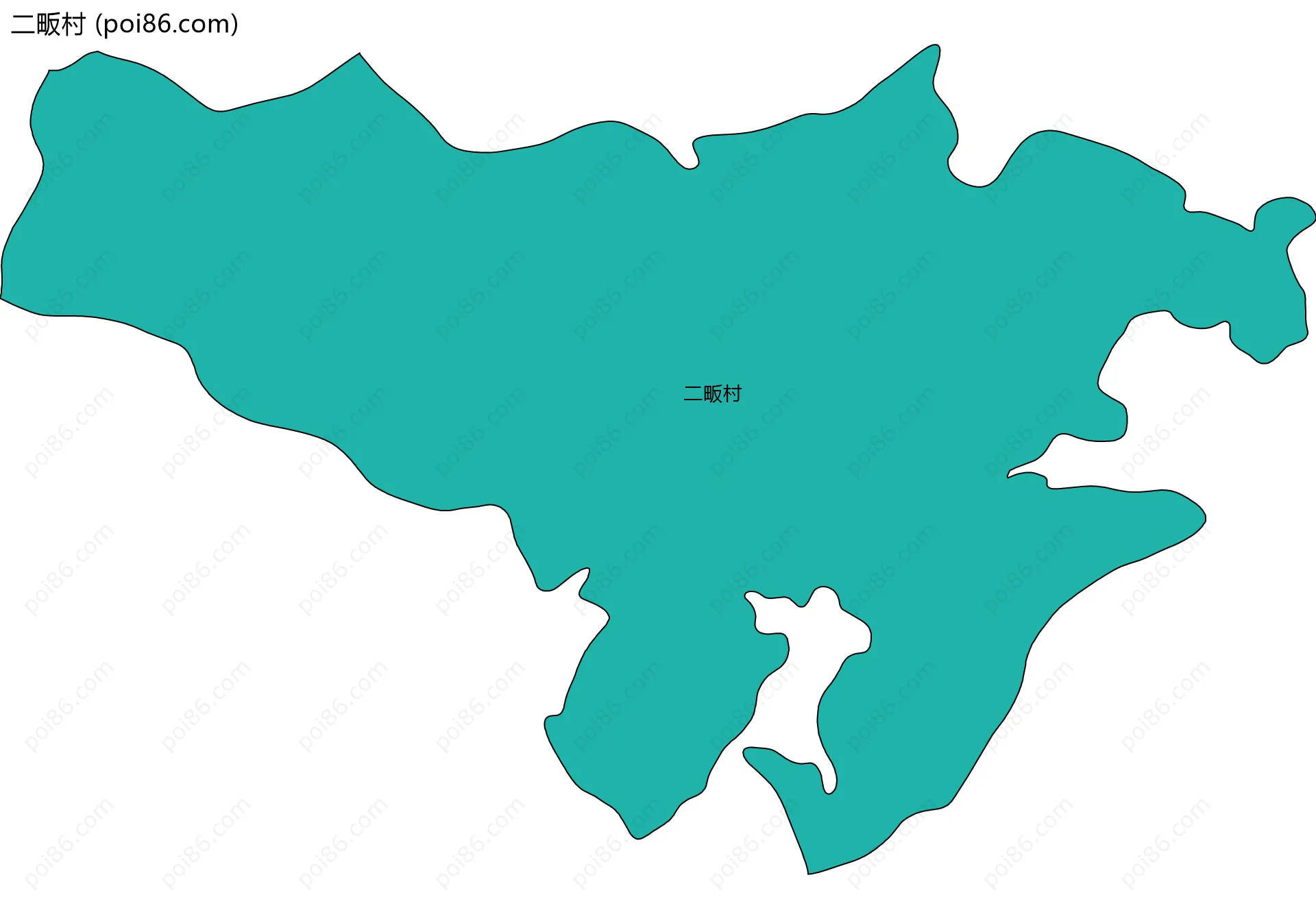 二畈村边界地图