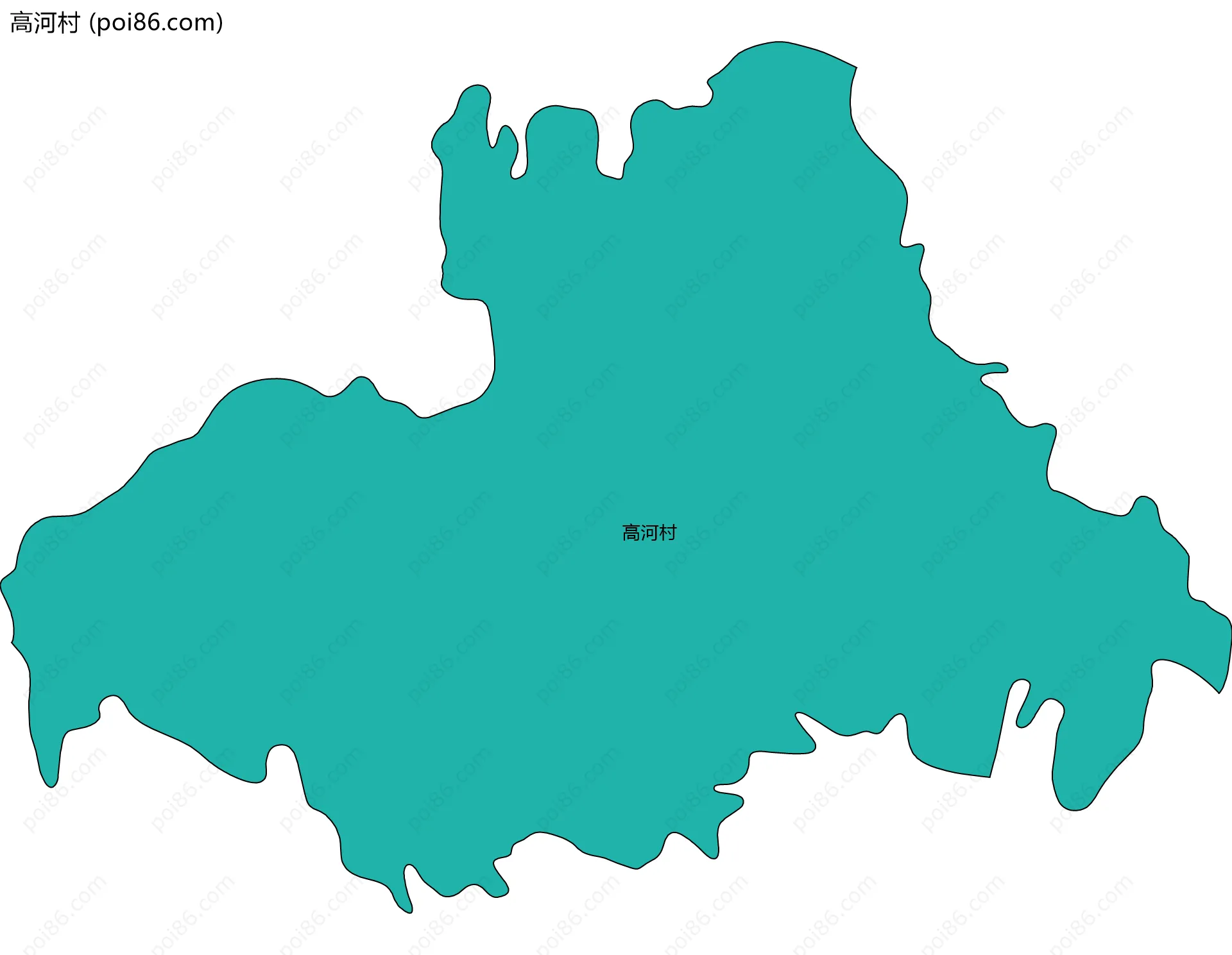 高河村边界地图