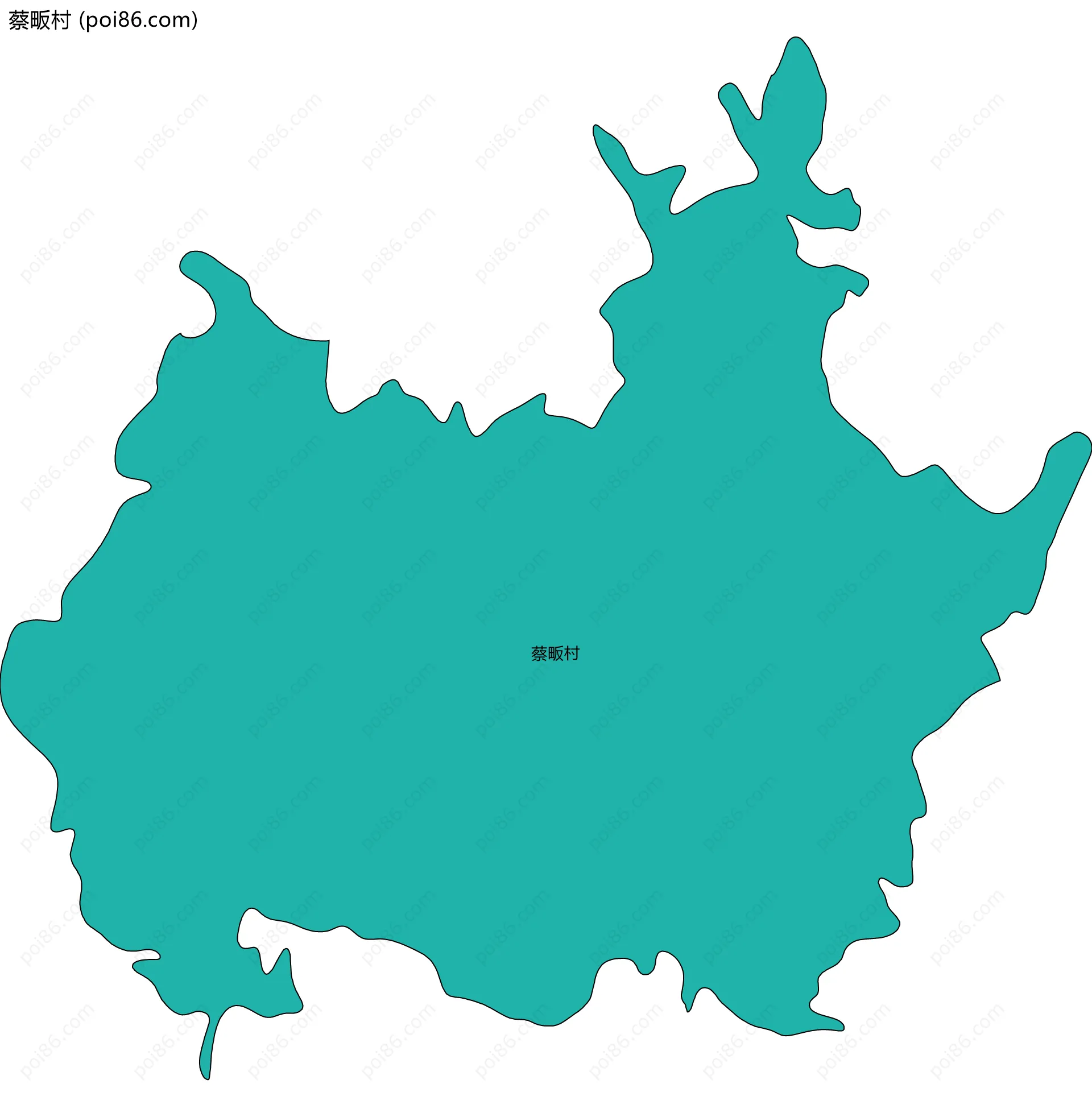 蔡畈村边界地图