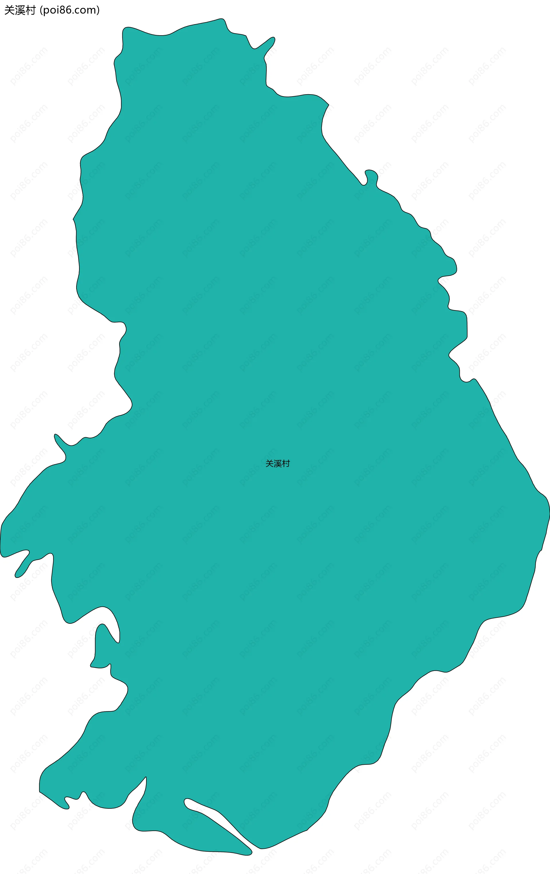 关溪村边界地图