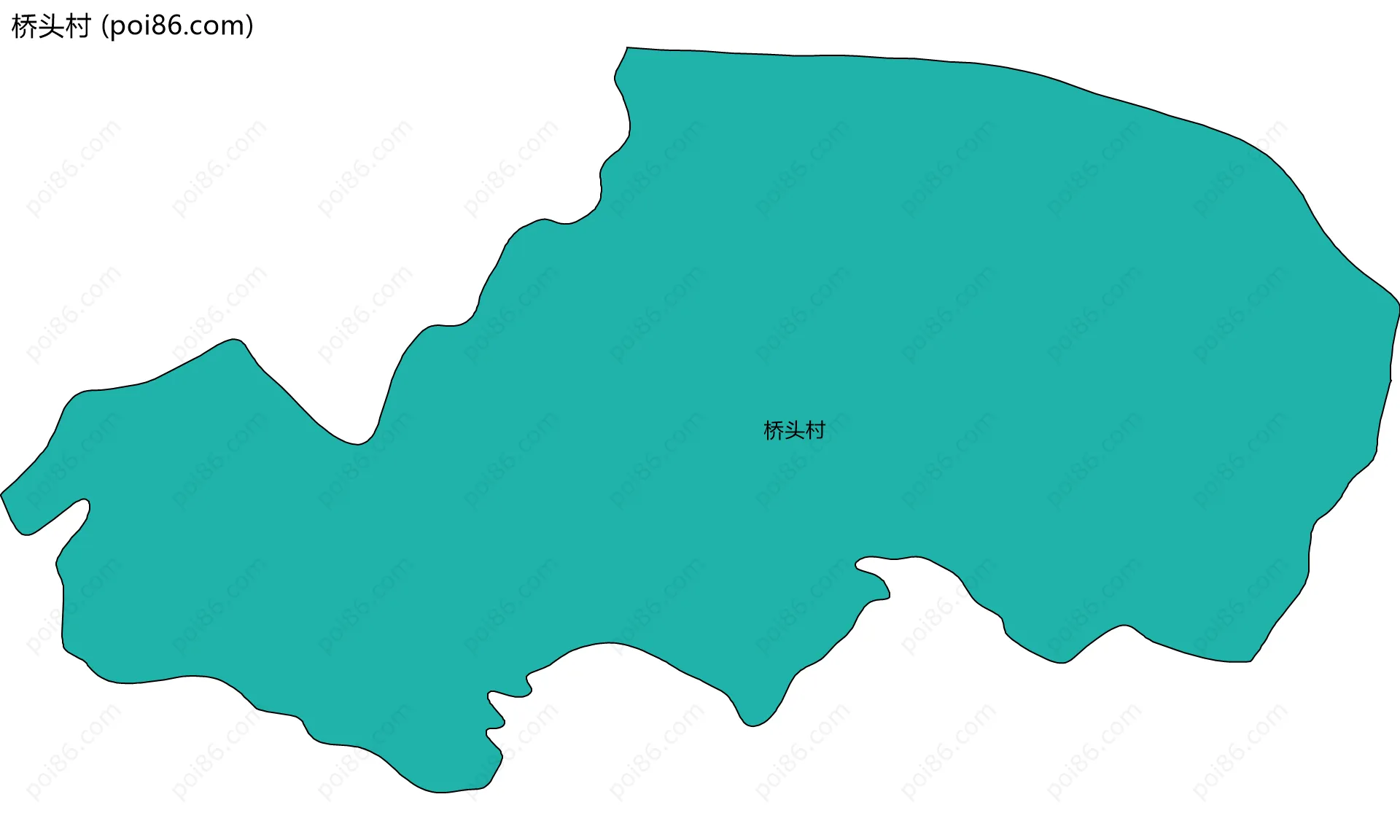 桥头村边界地图