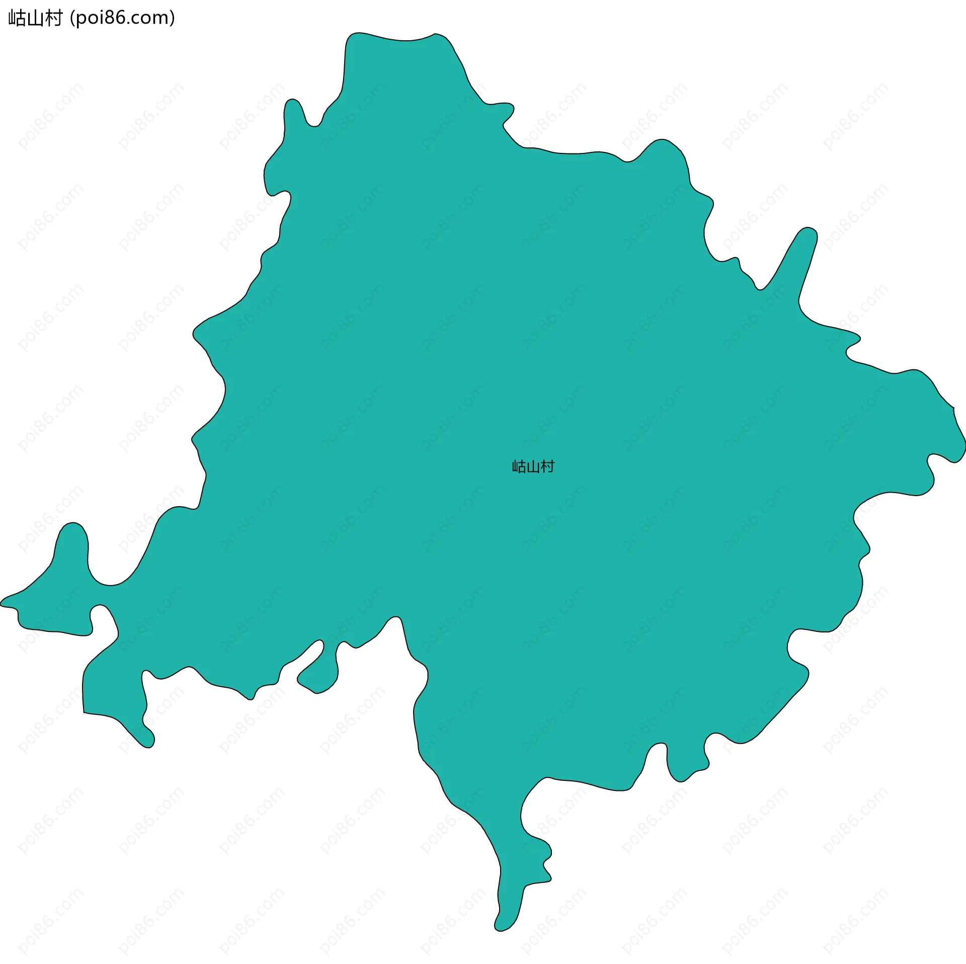 岵山村边界地图