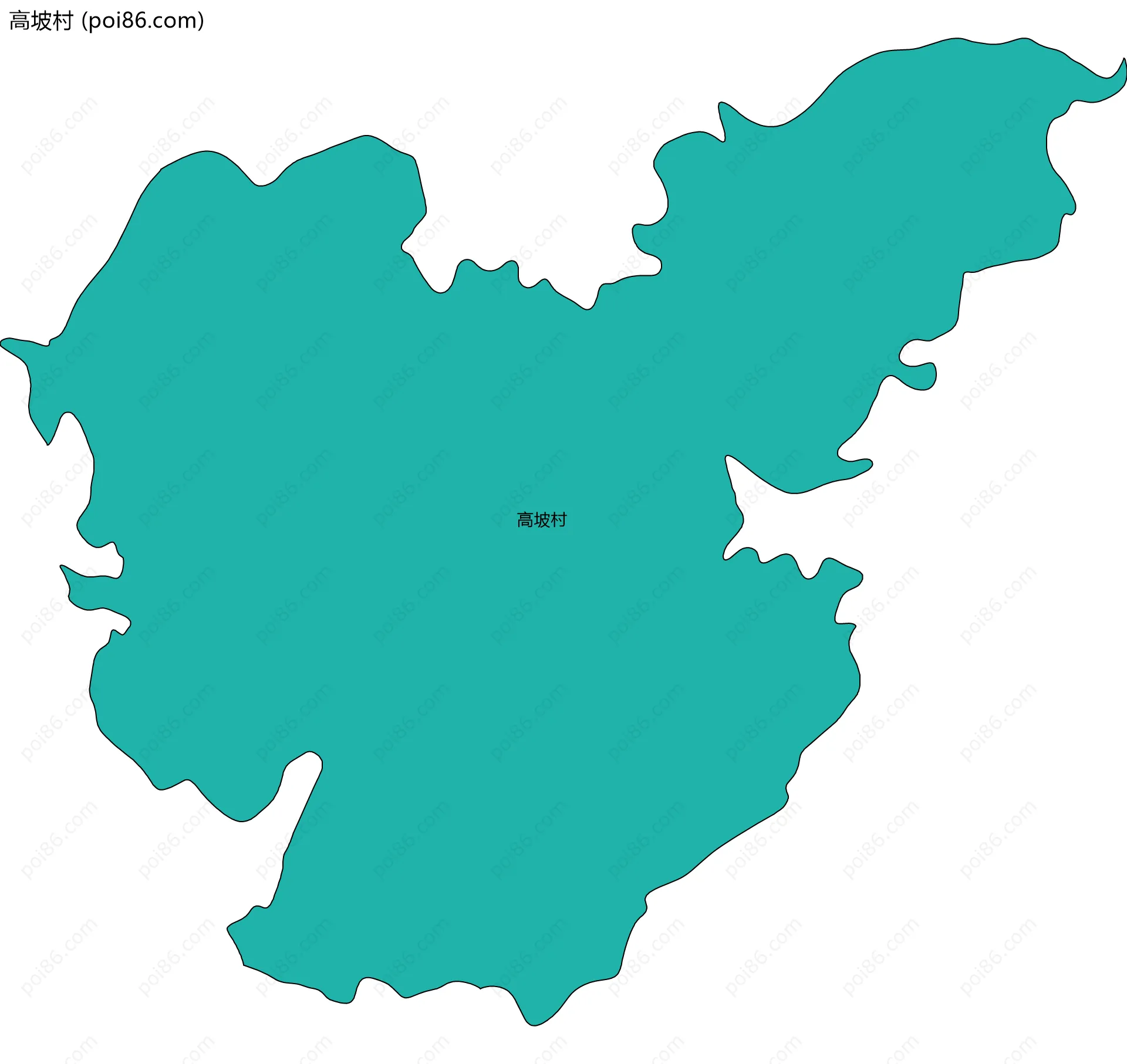 高坡村边界地图