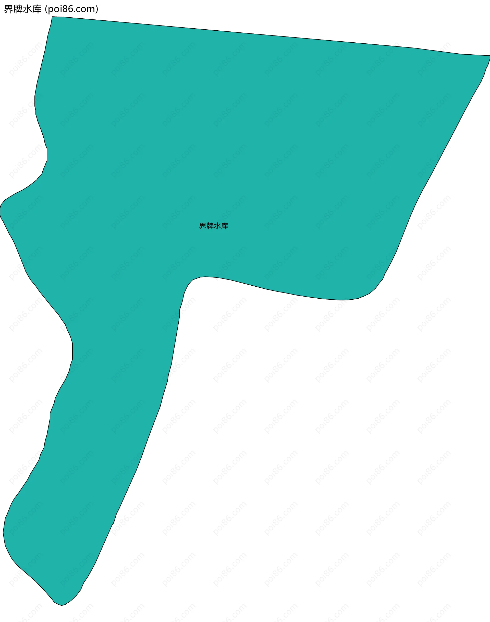 界牌水库边界地图