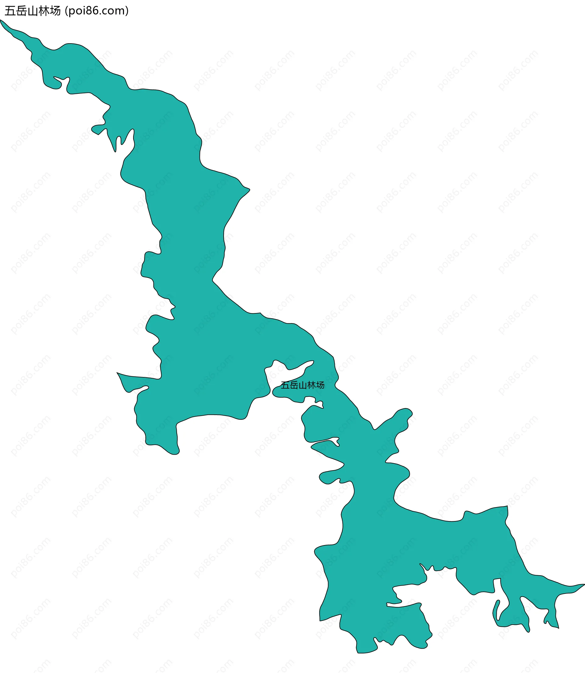 五岳山林场边界地图