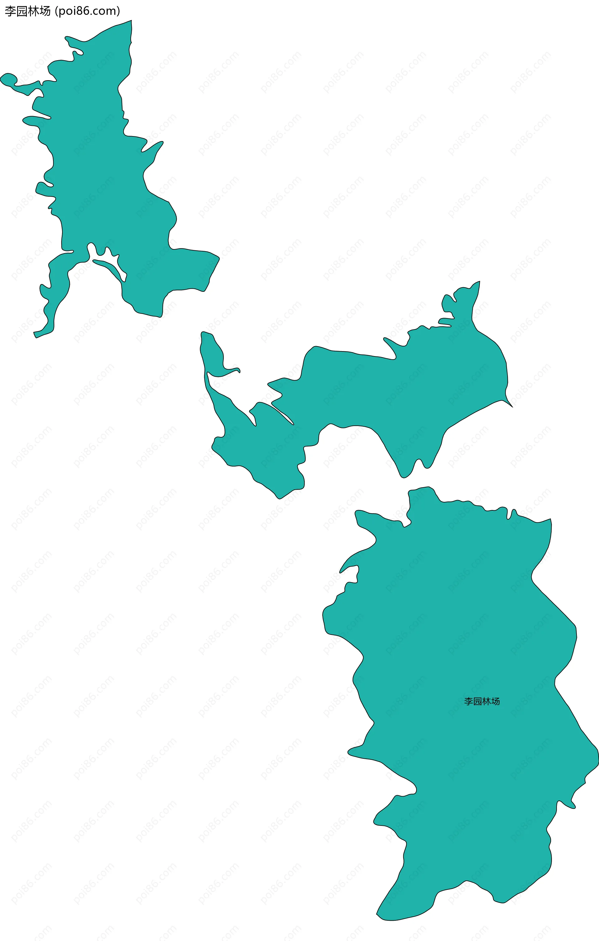 李园林场边界地图