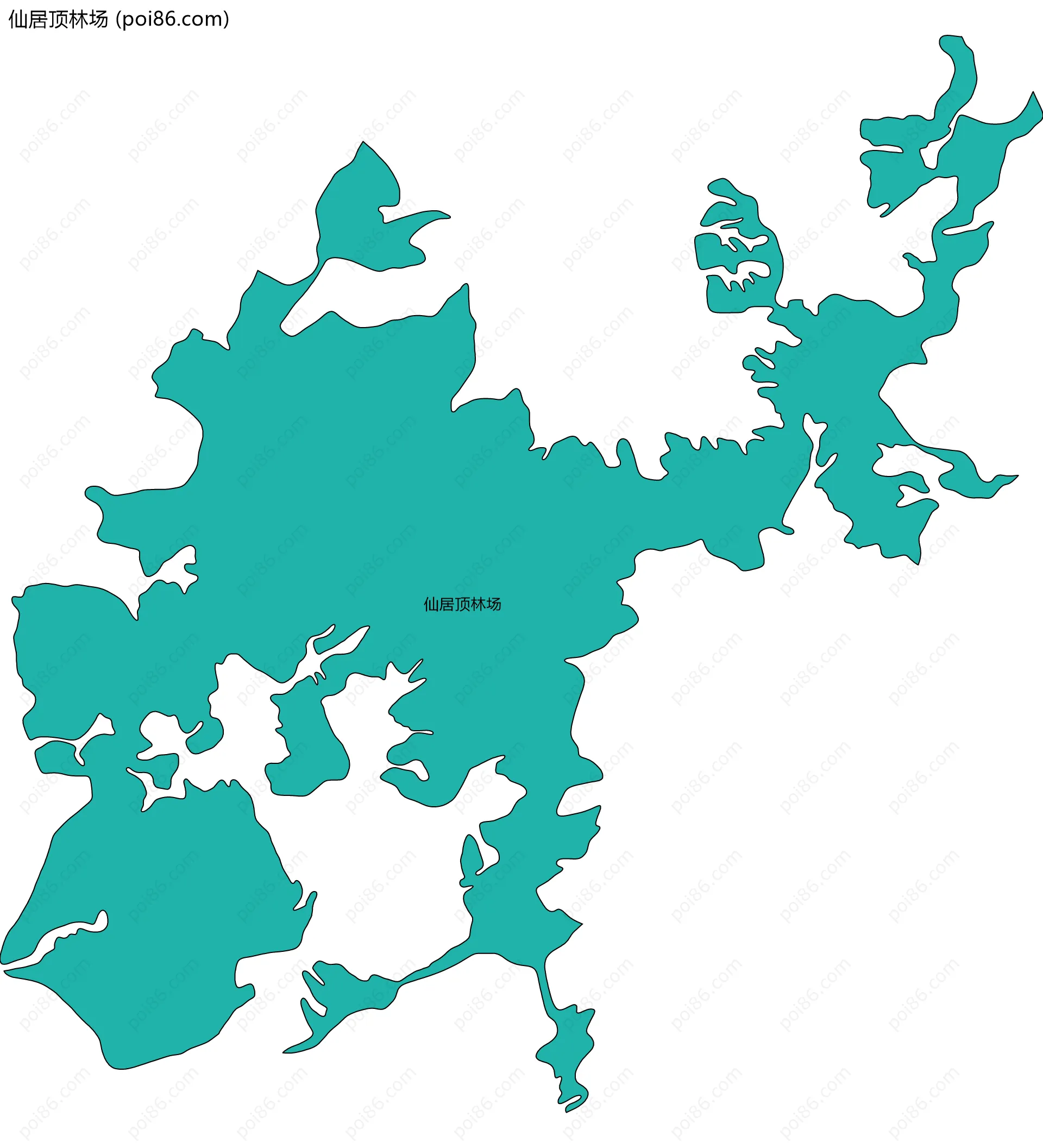 仙居顶林场边界地图