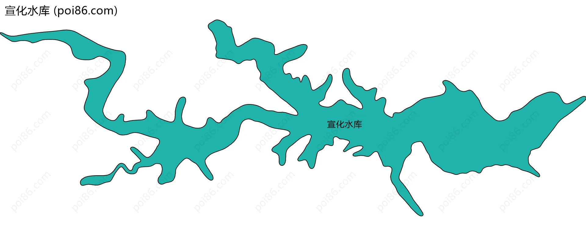 宣化水库边界地图