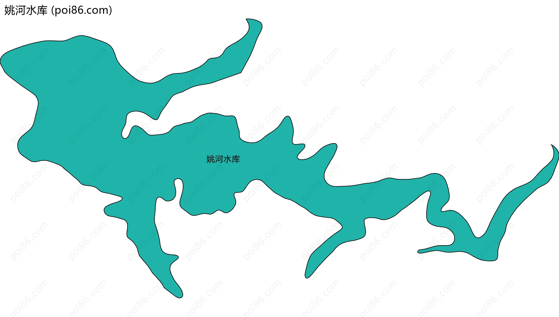 姚河水库边界地图