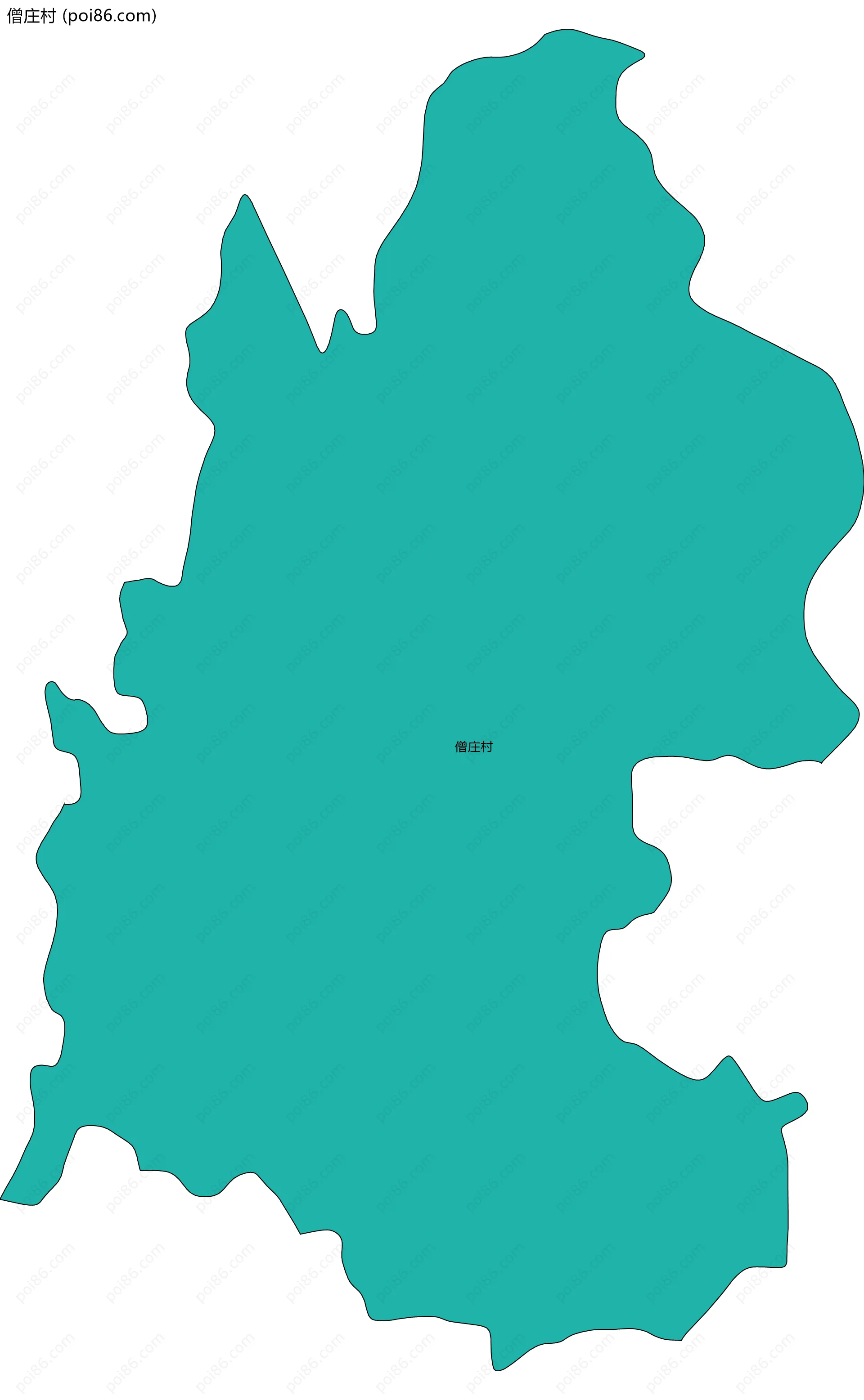 僧庄村边界地图