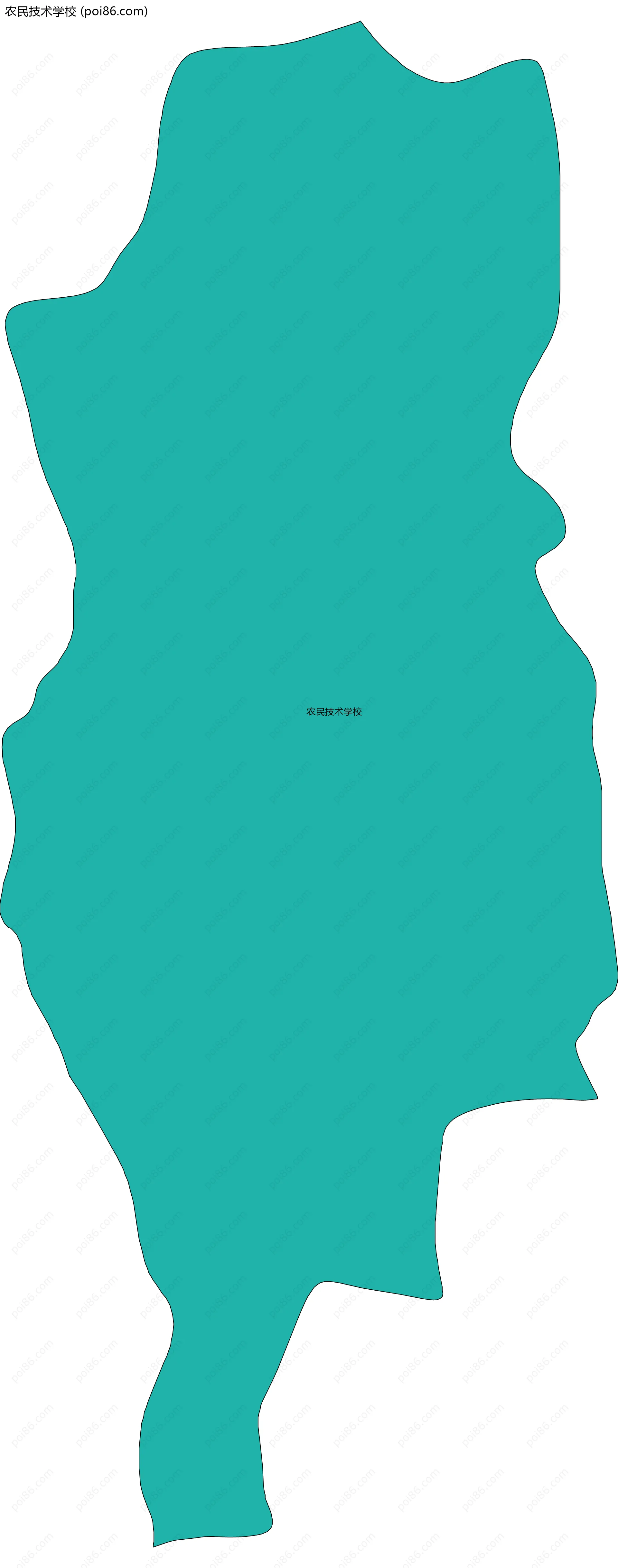 农民技术学校边界地图