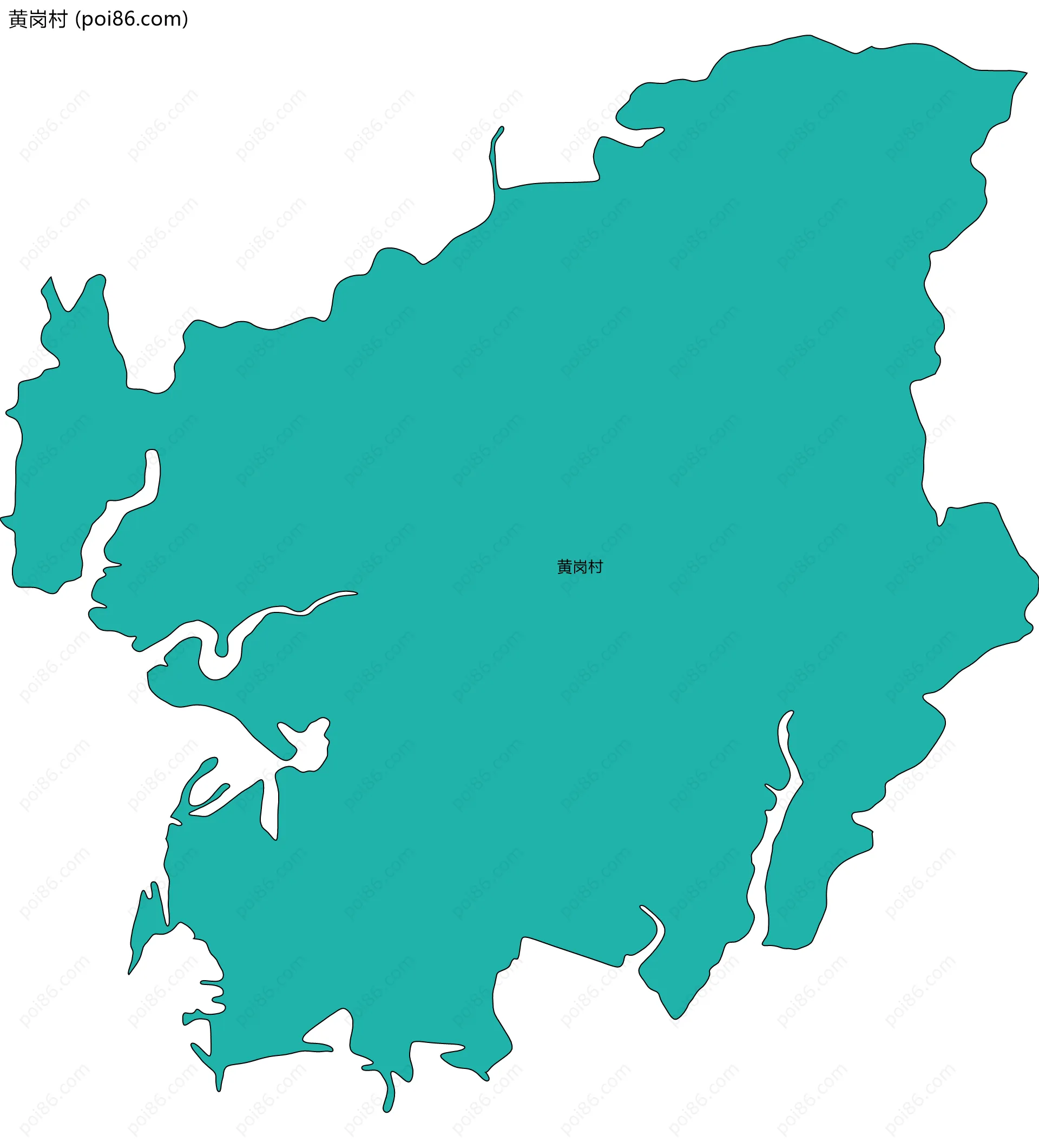 黄岗村边界地图