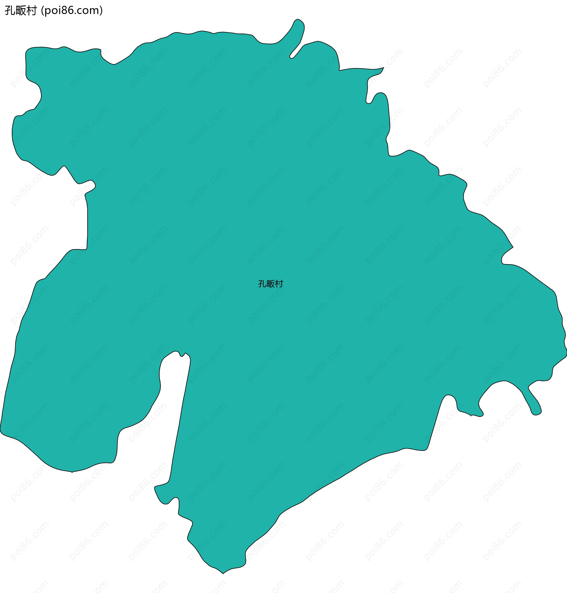 孔畈村边界地图