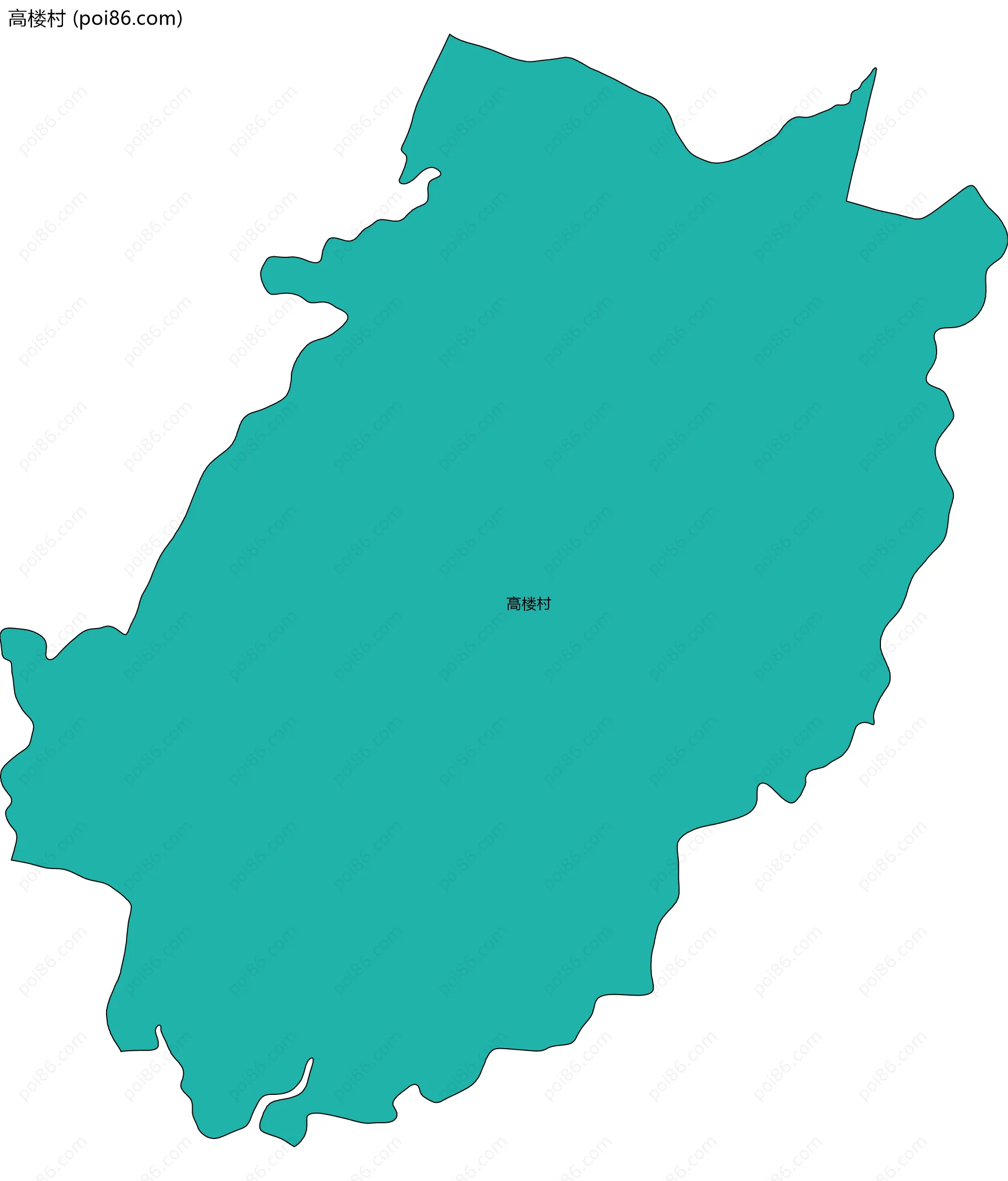 高楼村边界地图