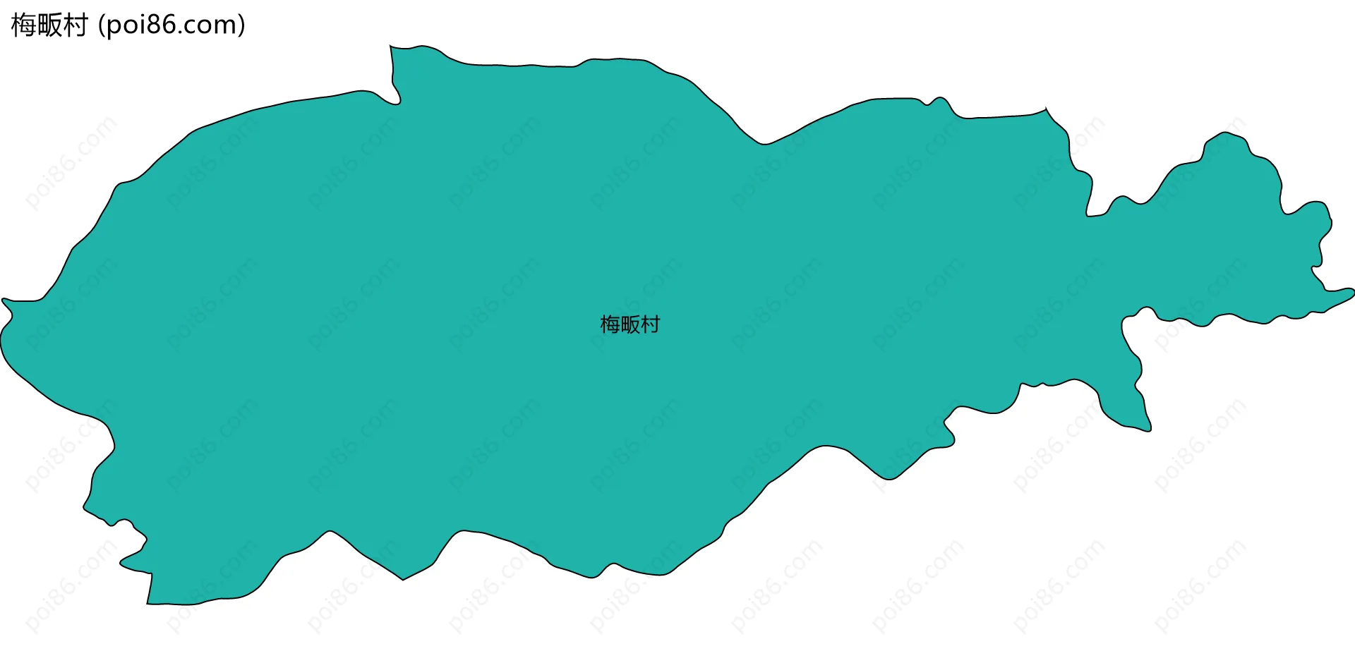 梅畈村边界地图