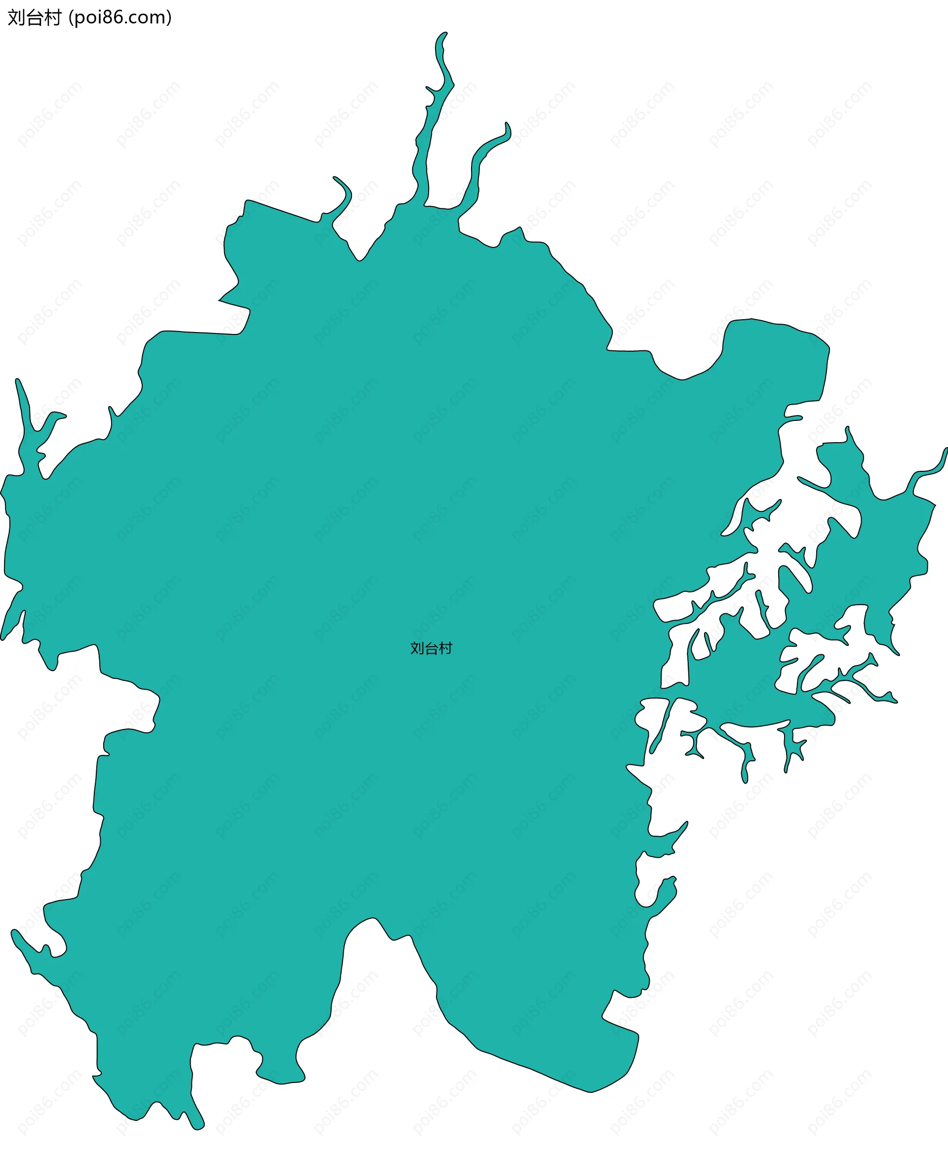 刘台村边界地图