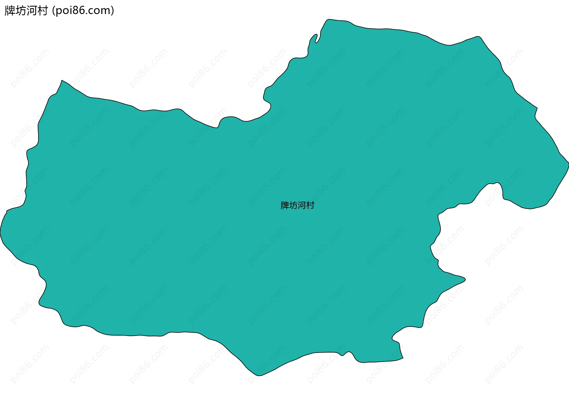 牌坊河村边界地图