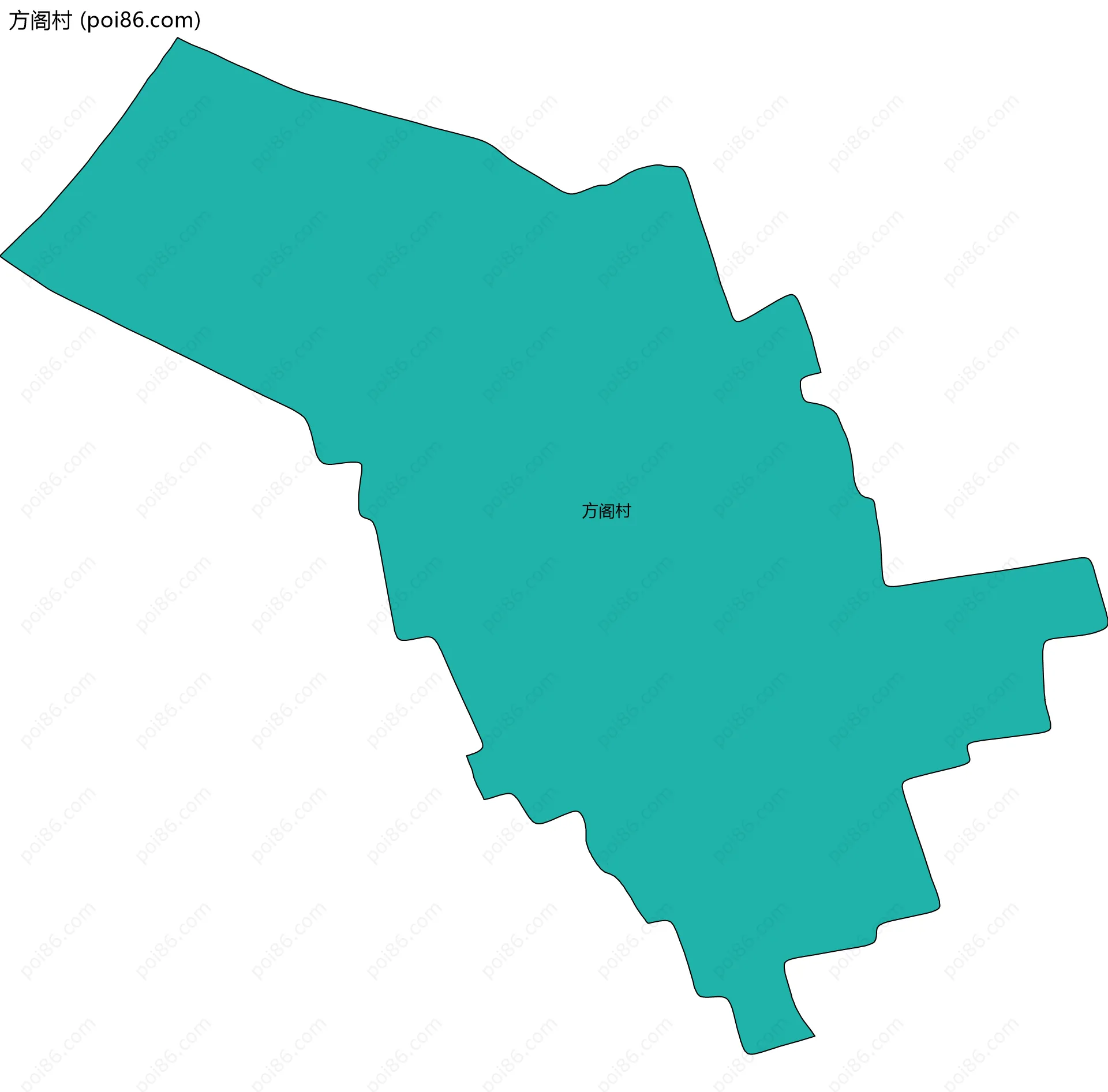 方阁村边界地图