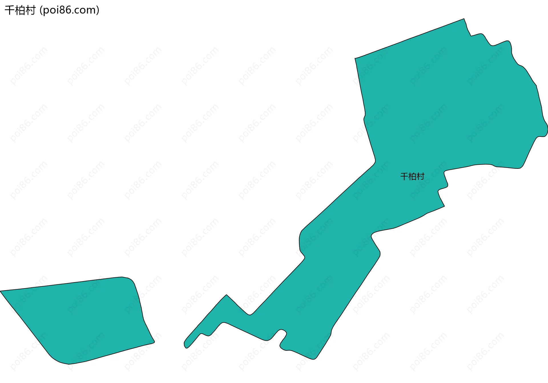 千柏村边界地图