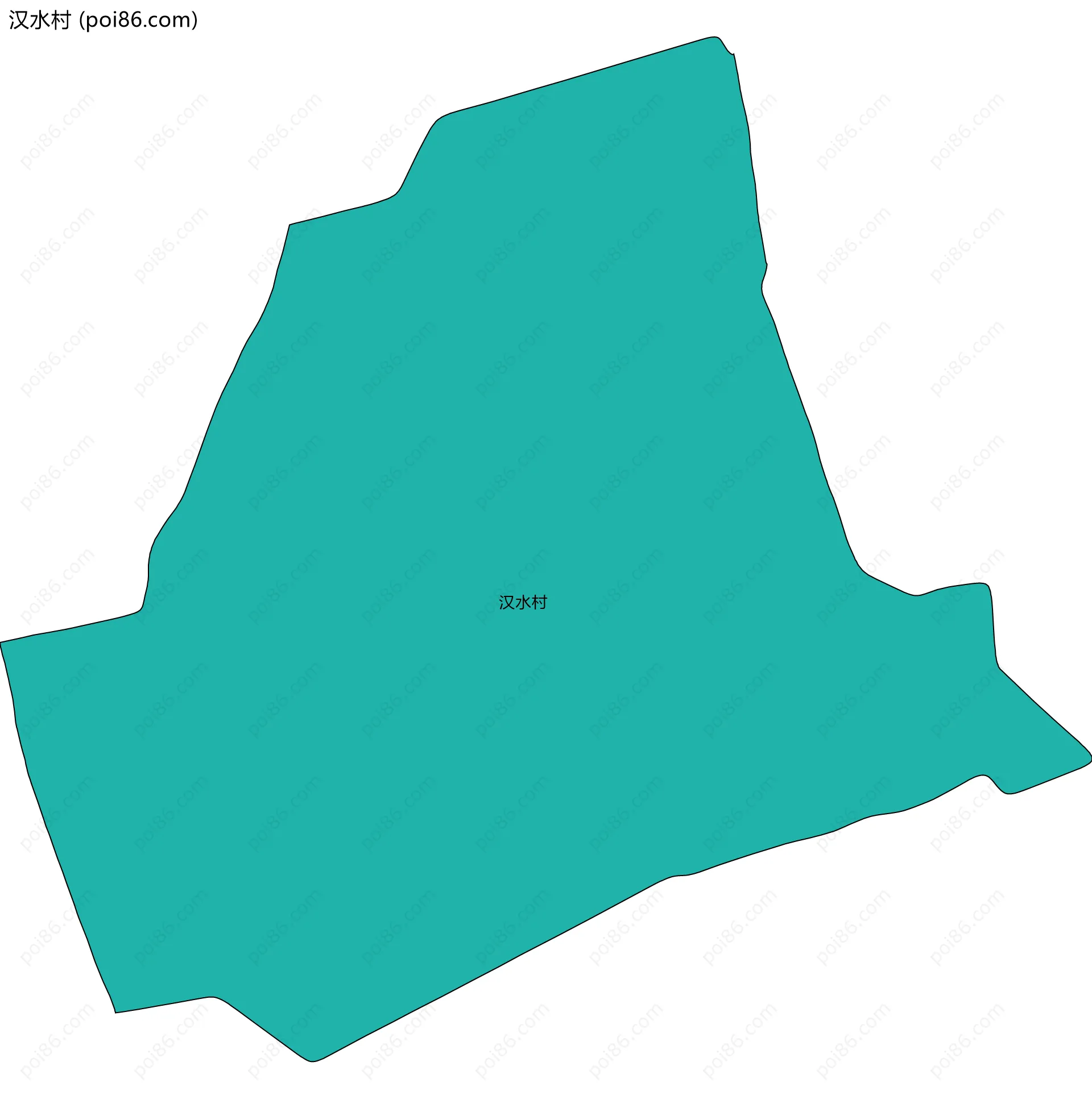 汉水村边界地图