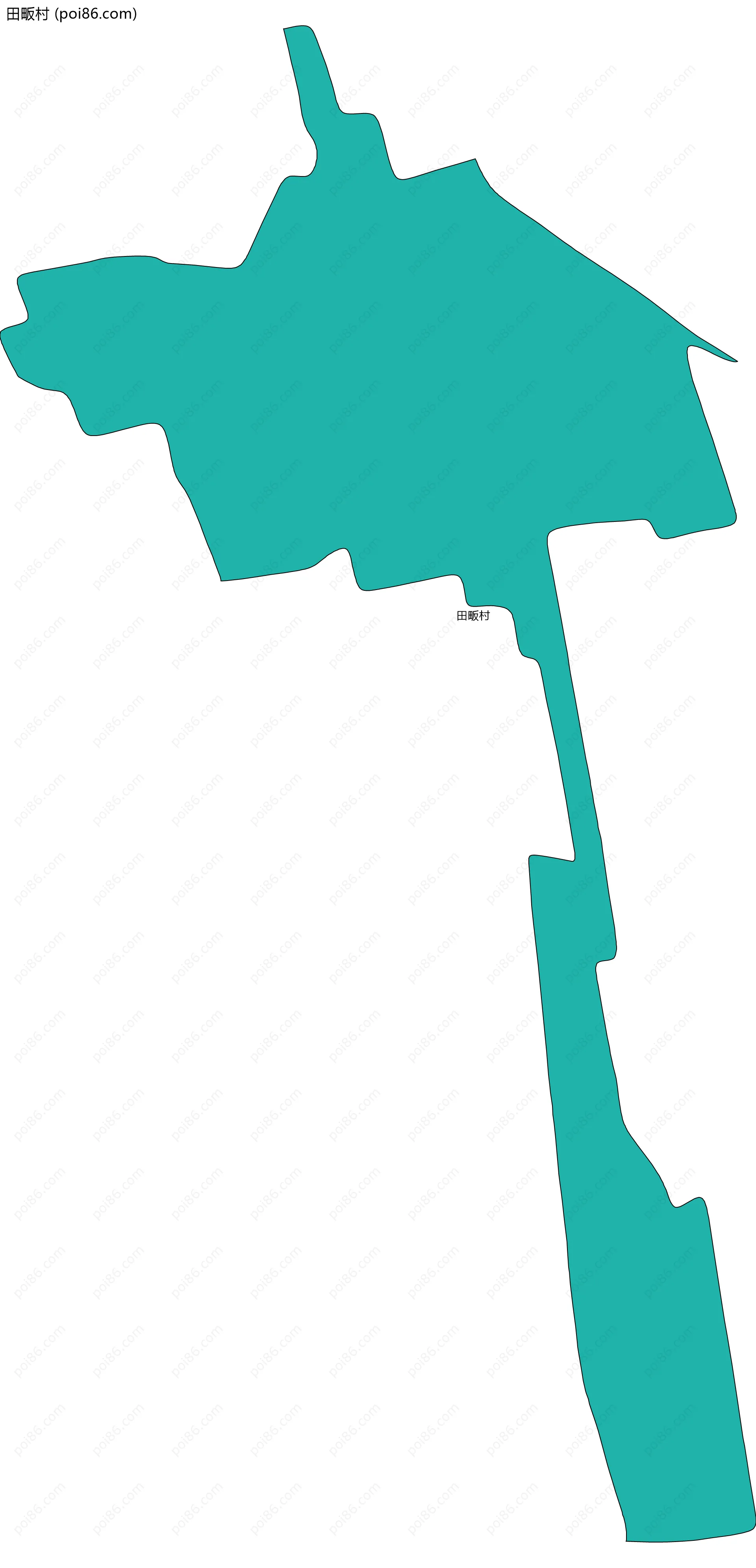 田畈村边界地图