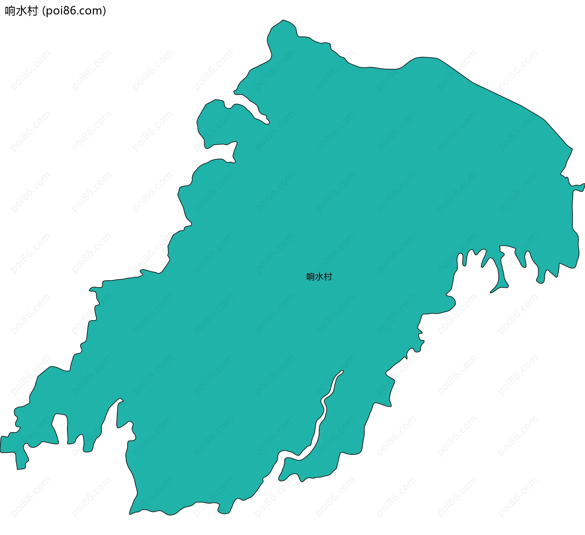 响水村边界地图