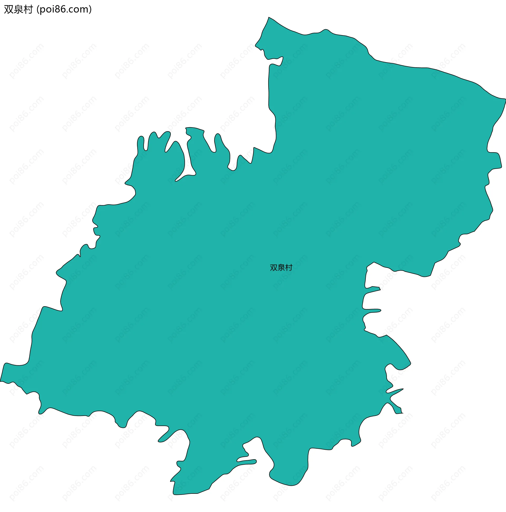 双泉村边界地图