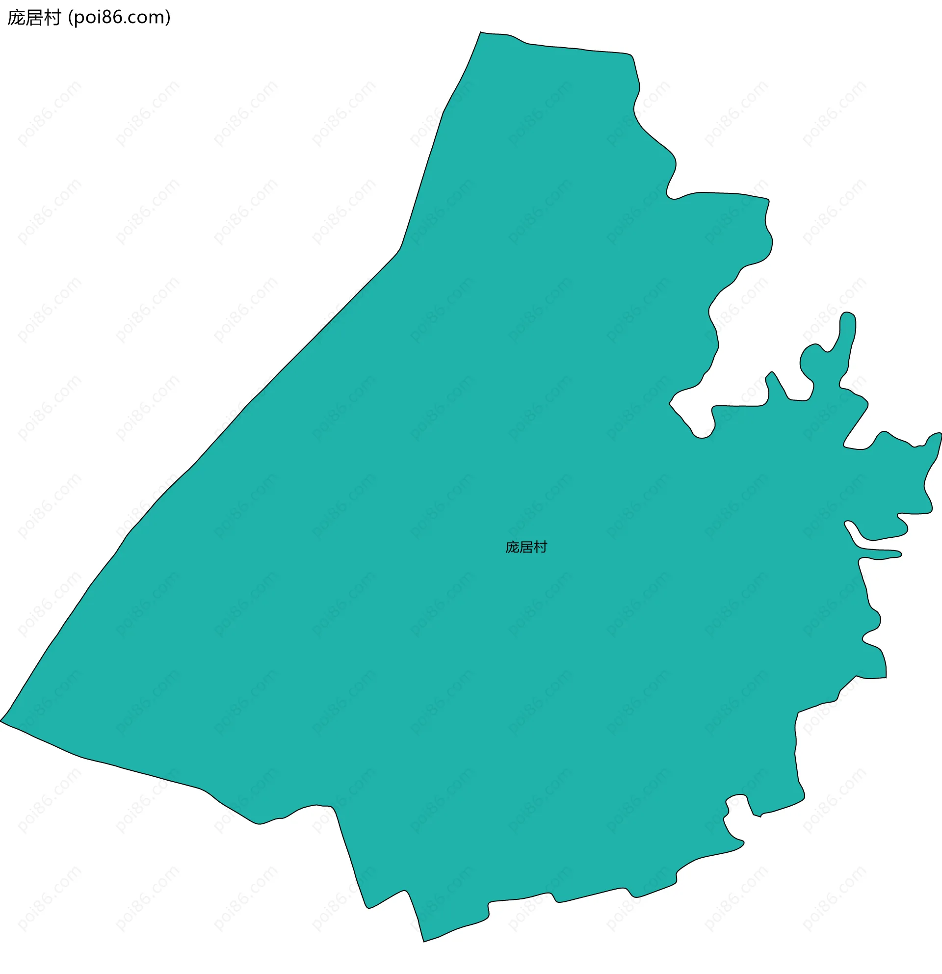 庞居村边界地图