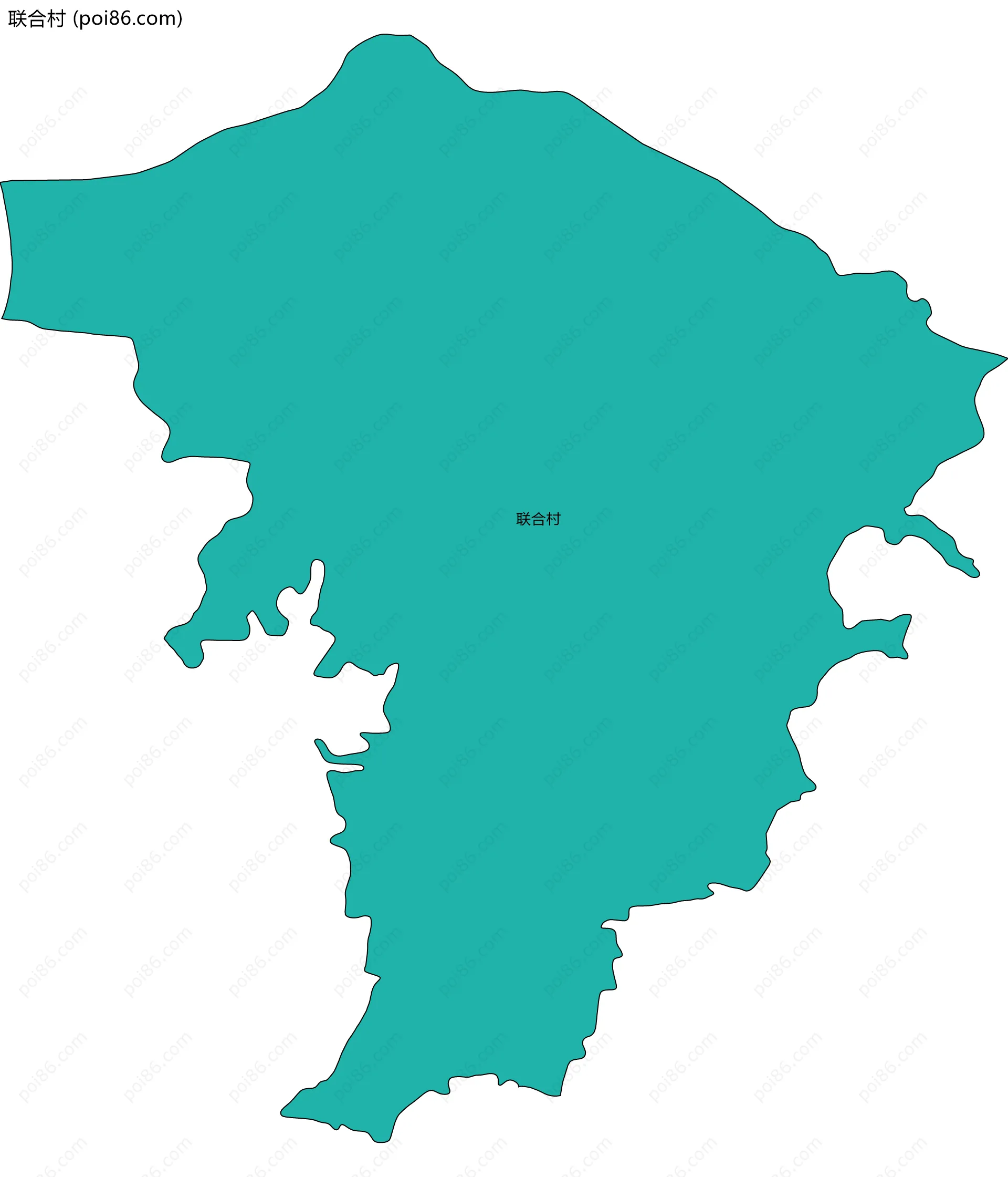 联合村边界地图