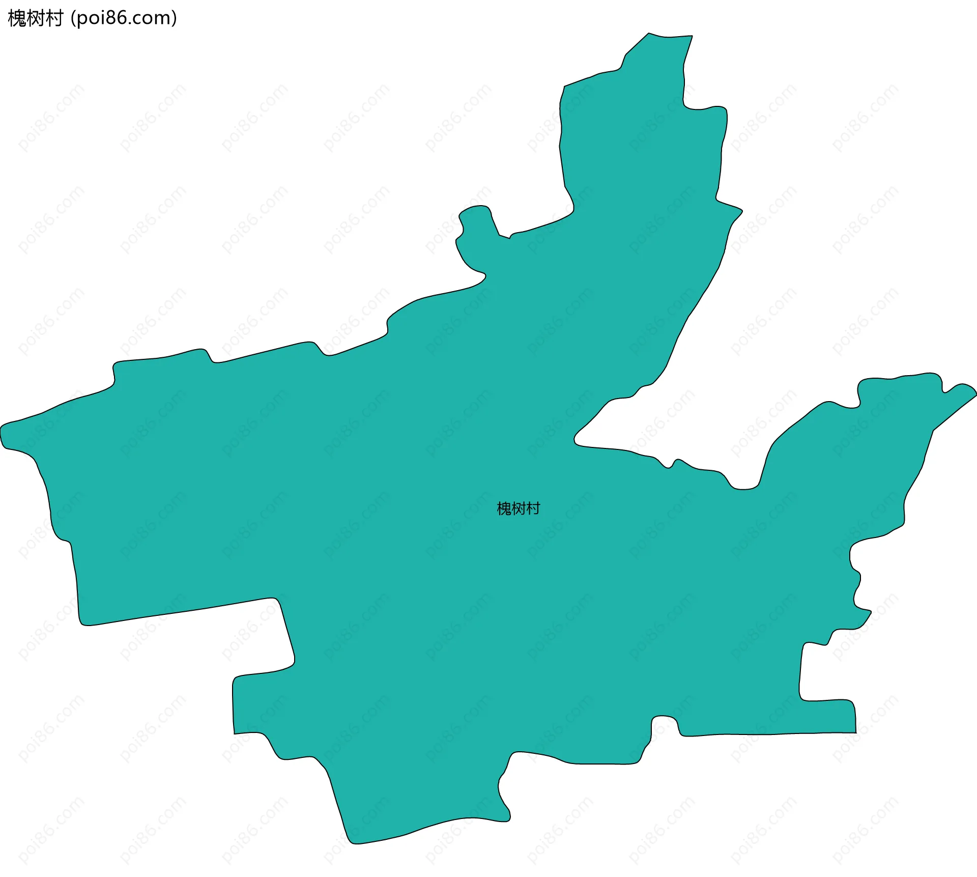 槐树村边界地图