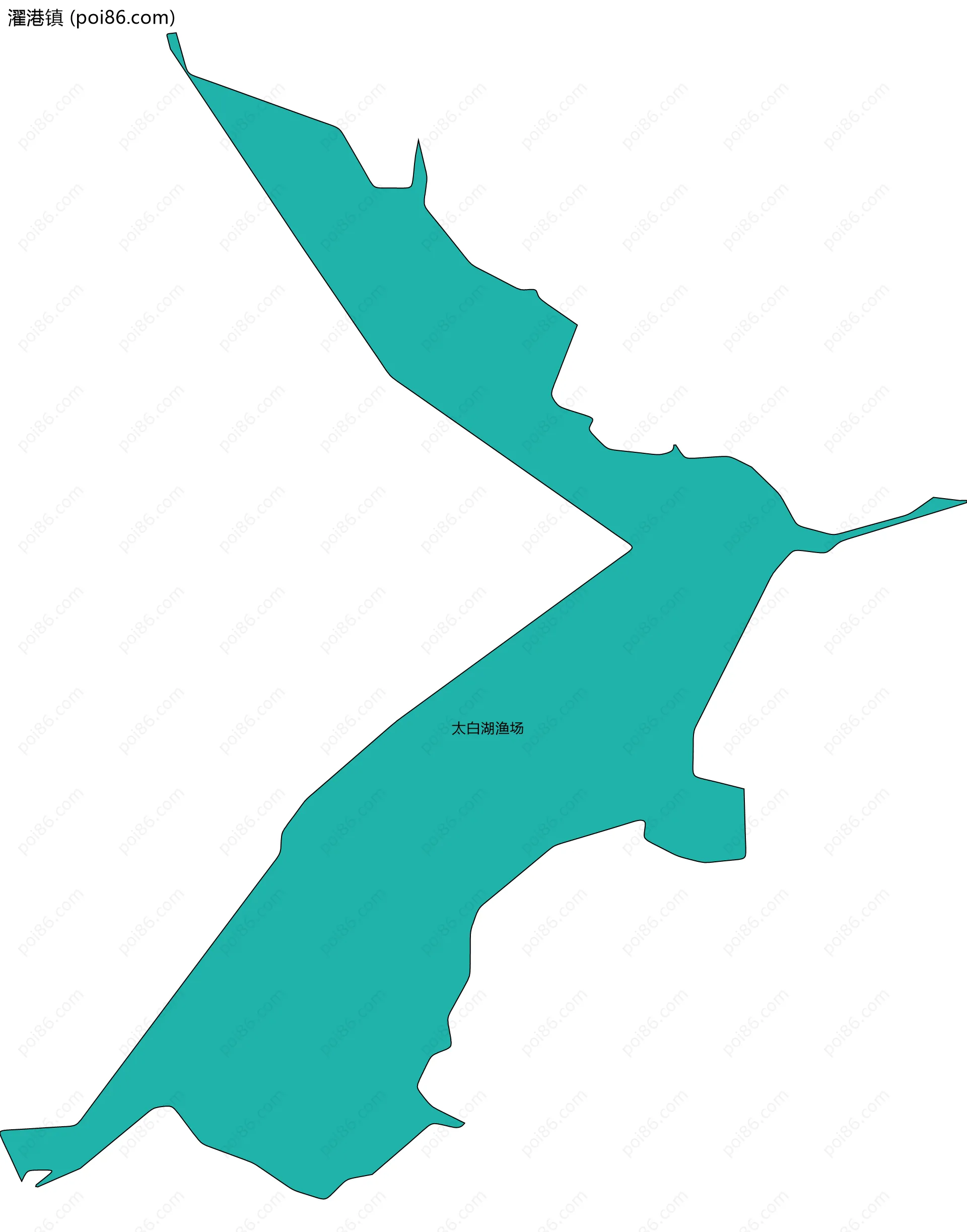 濯港镇边界地图(五级行政区划)