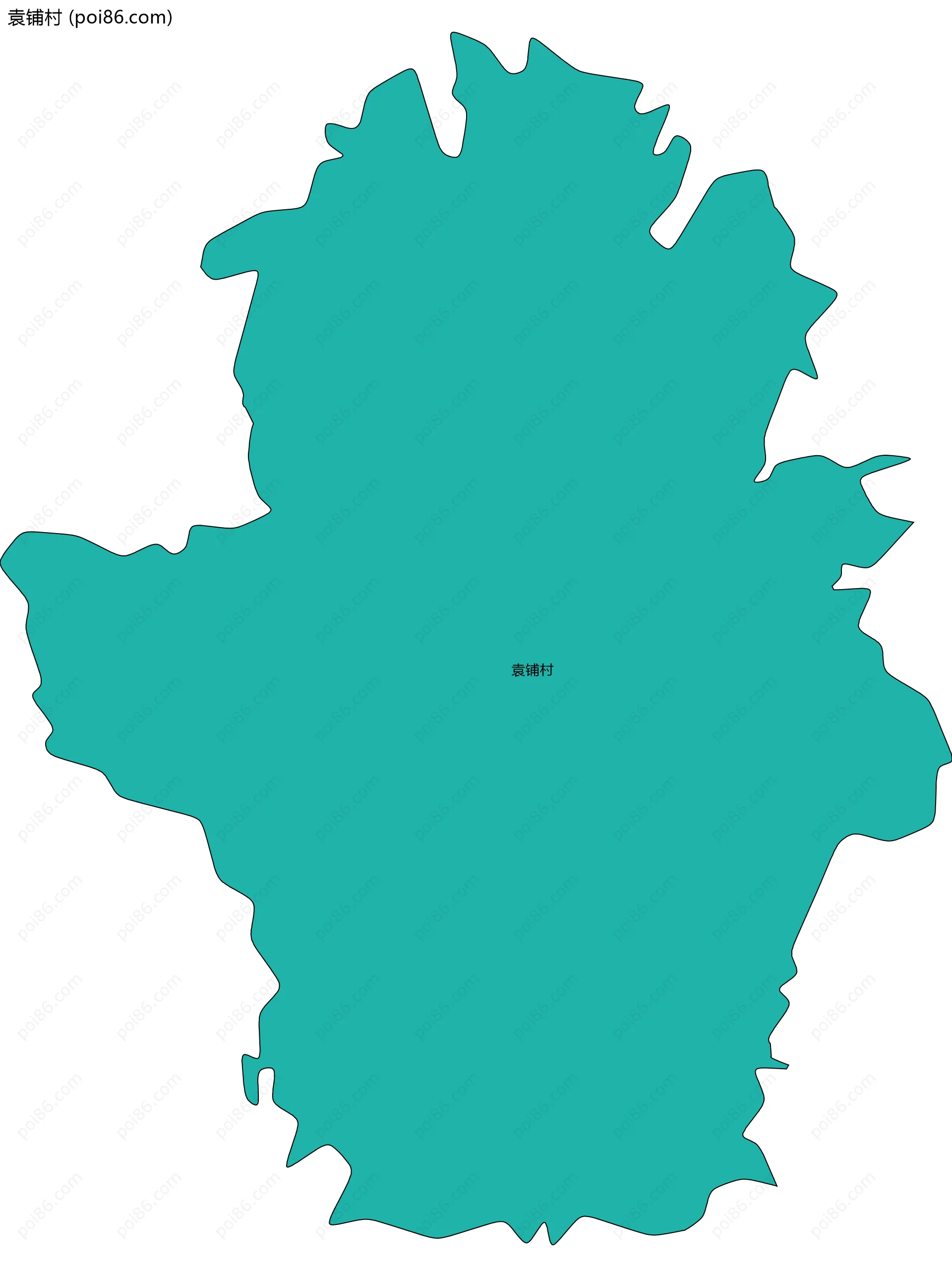 袁铺村边界地图