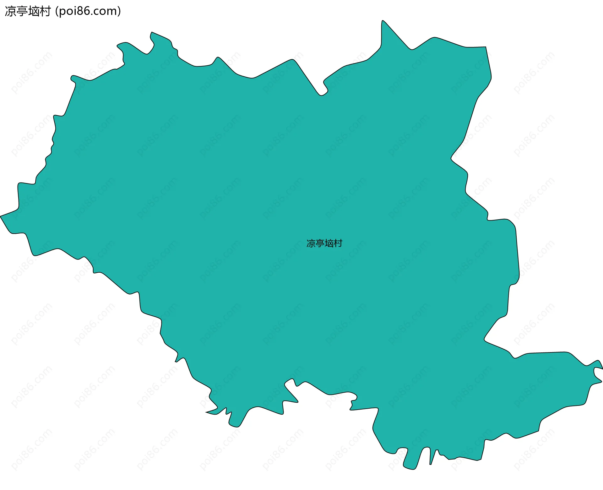 凉亭垴村边界地图