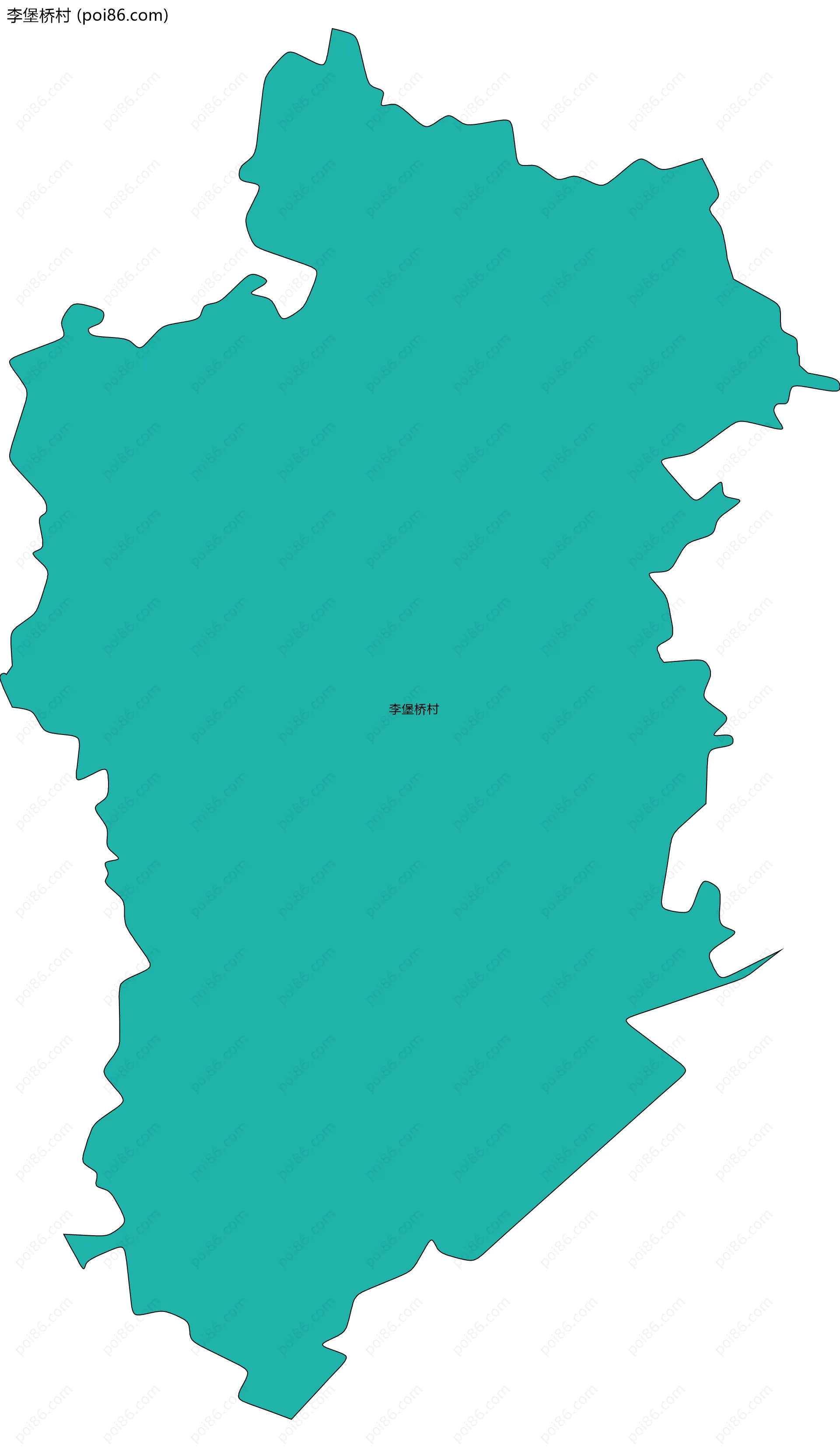 李堡桥村边界地图