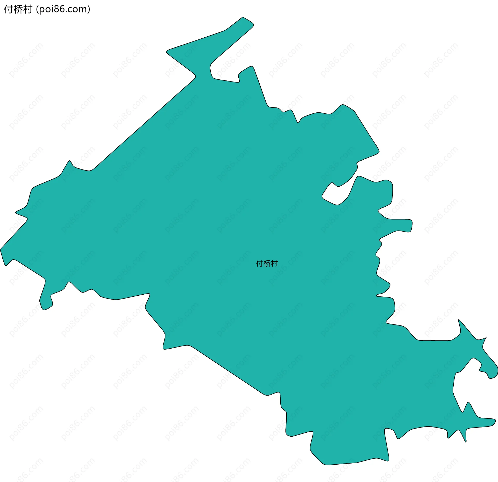 付桥村边界地图